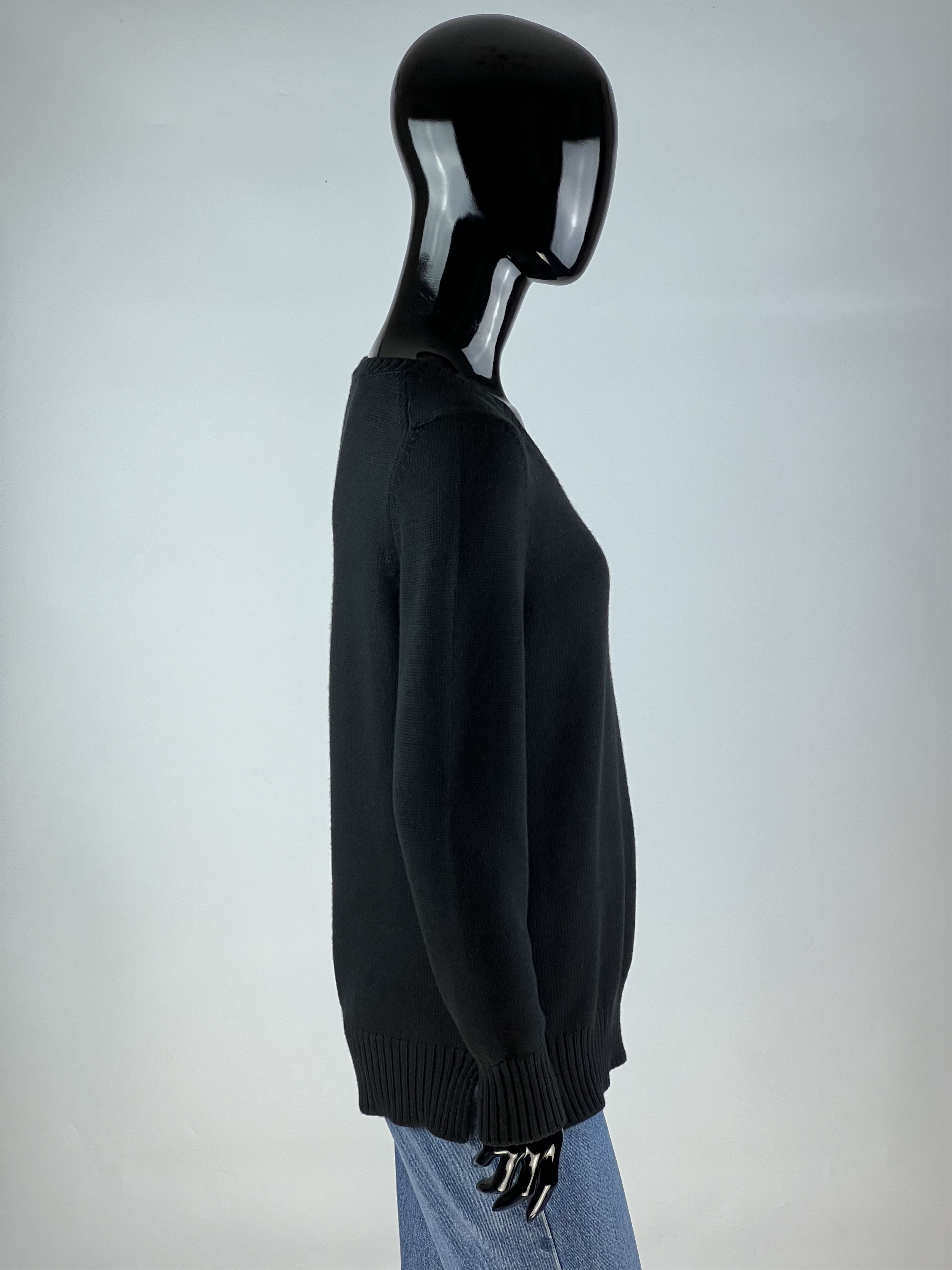 Gran Sasso Gran Sasso Women's Black Cashmere Sweater Pullover Size IT44 Size M / US 6-8 / IT 42-44 - 2 Thumbnail