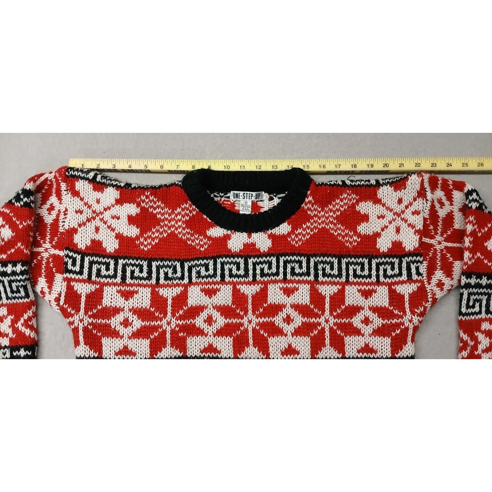 Other One Step Up (Medium) Multicolor Crew Neck Ugly Xmas Sweater Size M / US 6-8 / IT 42-44 - 4 Thumbnail