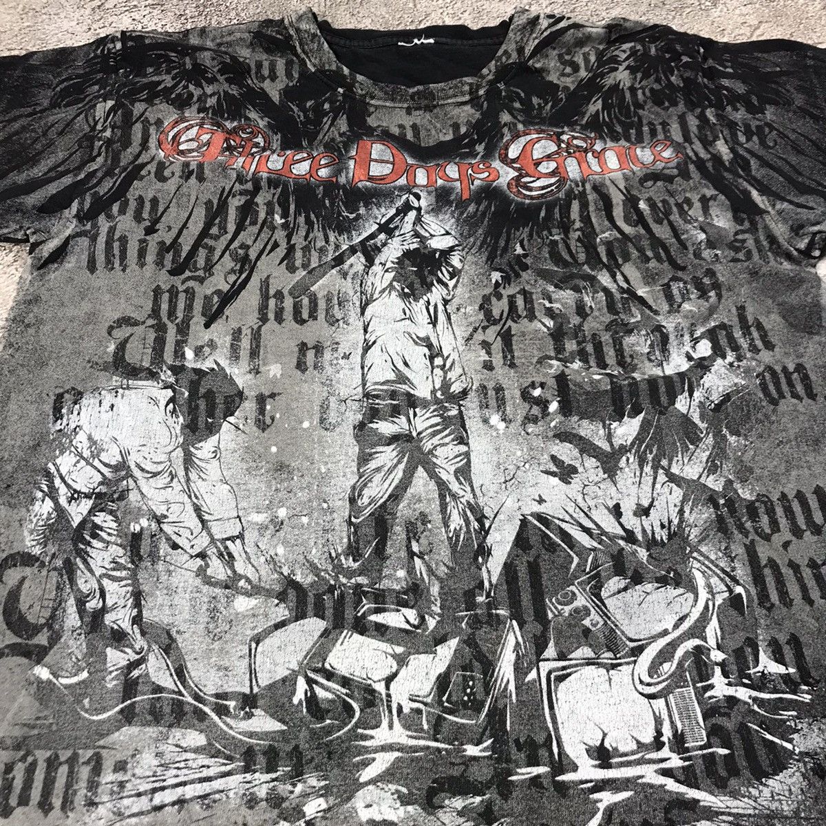 Vintage Vintage Y2K Faded Graphic Tee Dark Horror Grunge Skate L Size US L / EU 52-54 / 3 - 2 Thumbnail