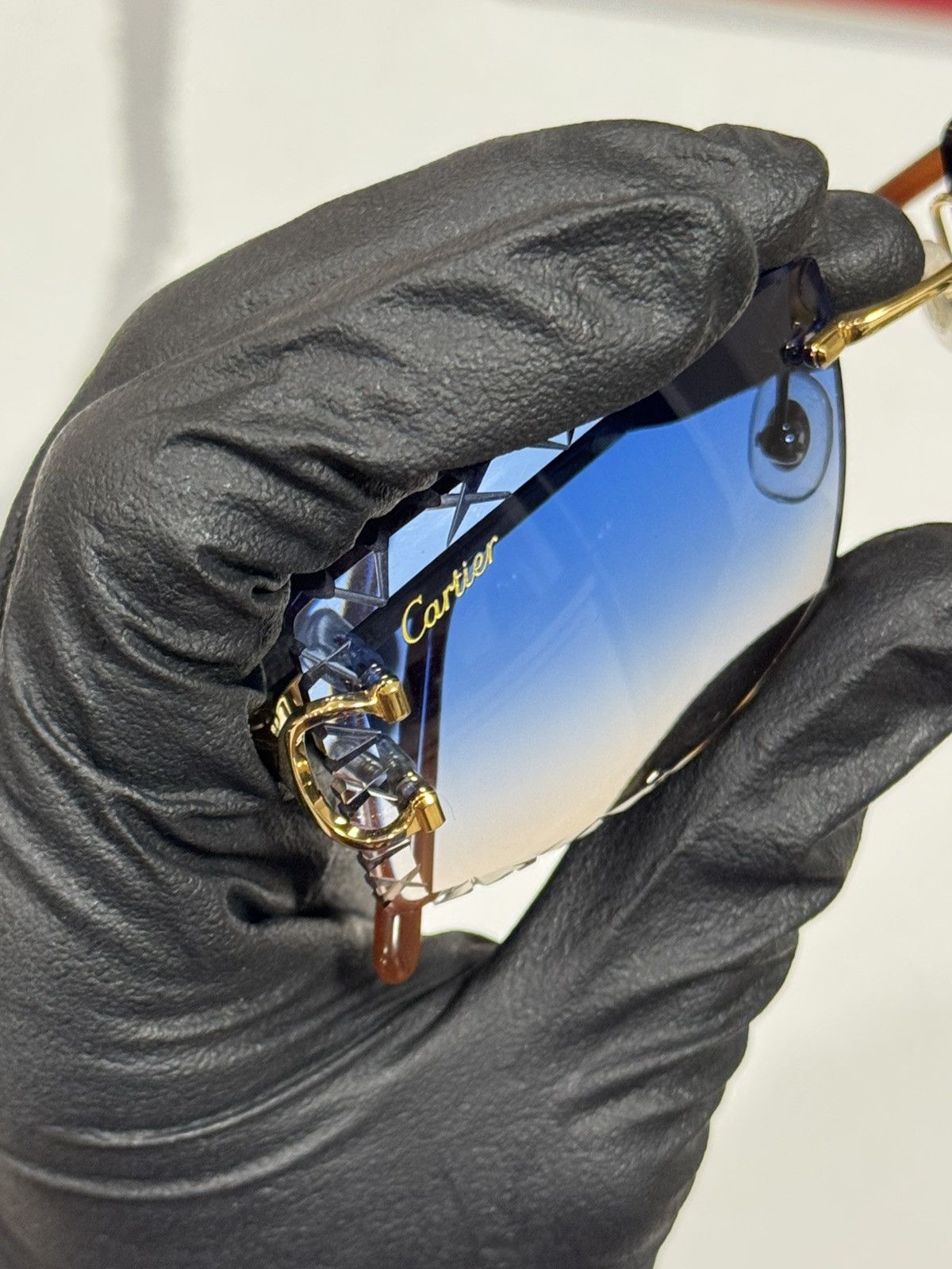 Cartier Cartier CT00920 001 Big C Frames w/ Custom Diamond Cut Lens Size ONE SIZE - 10 Thumbnail