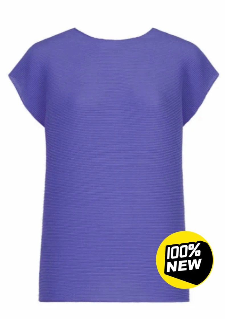 Issey Miyake issey miyake Purple round-neck short-sleeved shirt 2506-Nex Size XXS / US 00 / IT 34 - 1 Thumbnail