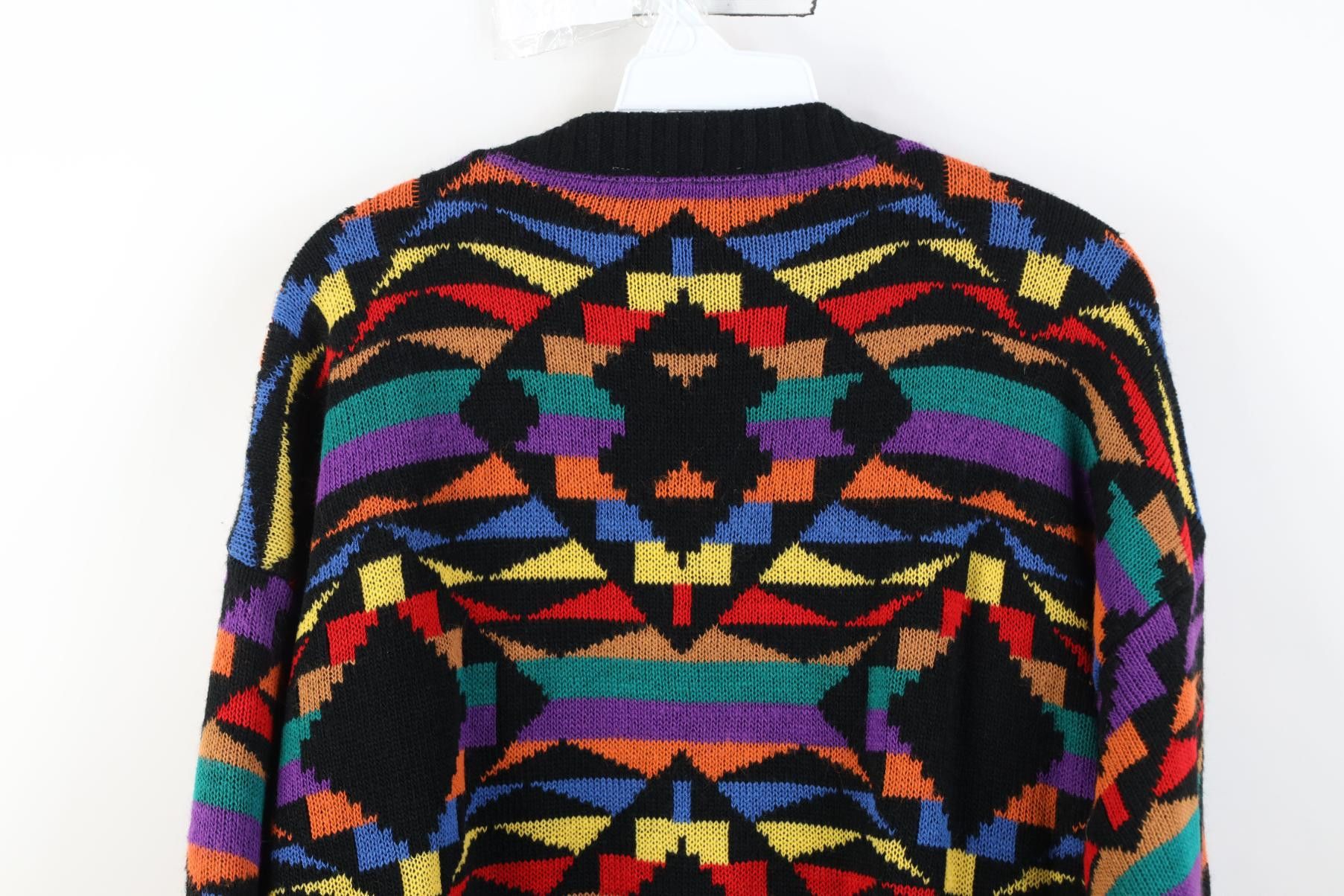 Vintage Vintage 90s Streetwear Southwestern Knit Crewneck Sweater Size US L / EU 52-54 / 3 - 10 Thumbnail