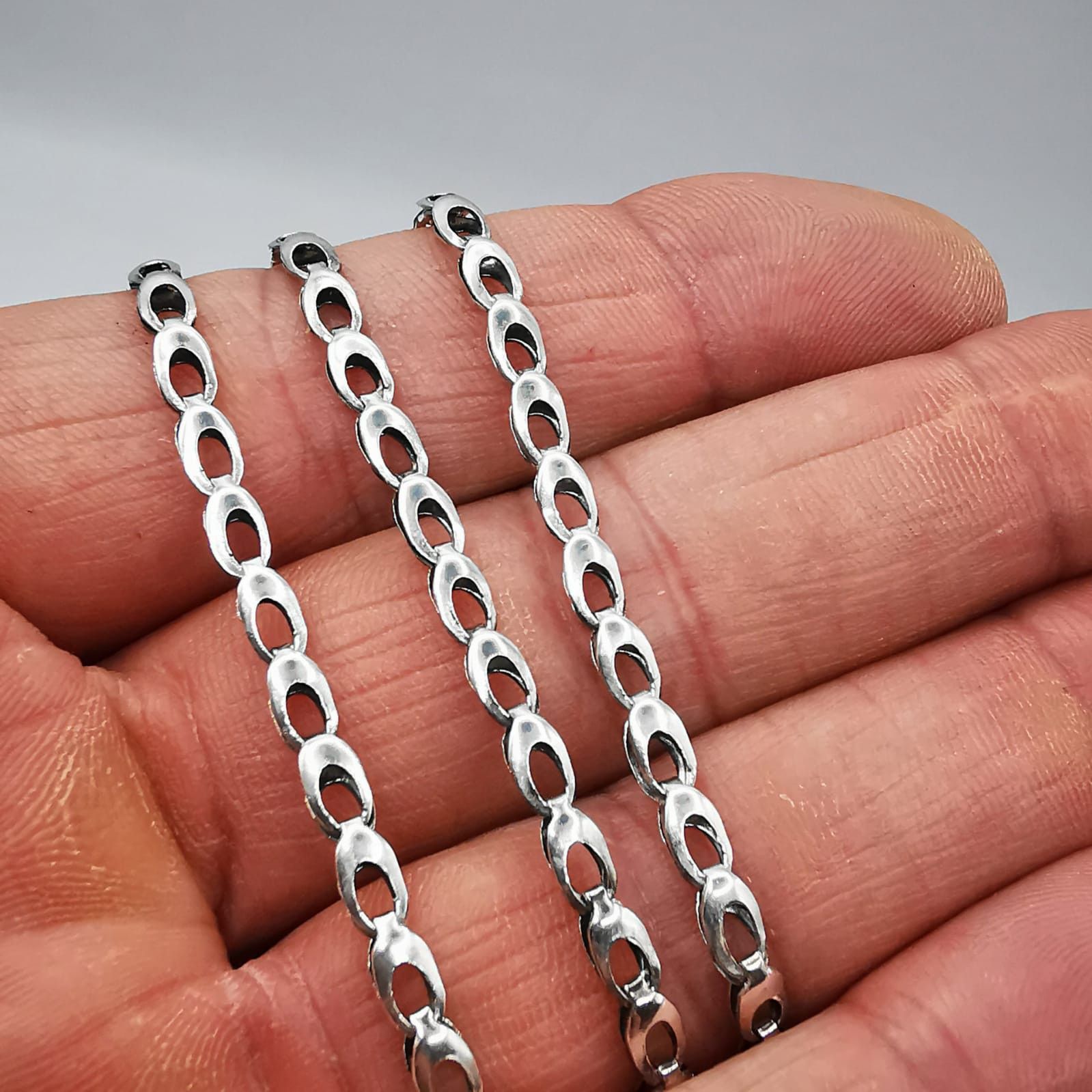 Sterling Silver Vintage Jewelry Chain,925 Sterling Silver,Signed 7,45g Size ONE SIZE - 8 Thumbnail