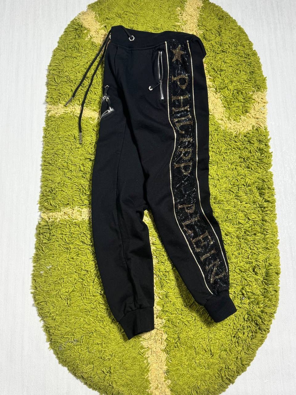 Philipp Plein Philipp Plein Black Sequin Track Sweatpants Floyd Mayweather Size 24" / US 00 / IT 34 - 1 Thumbnail