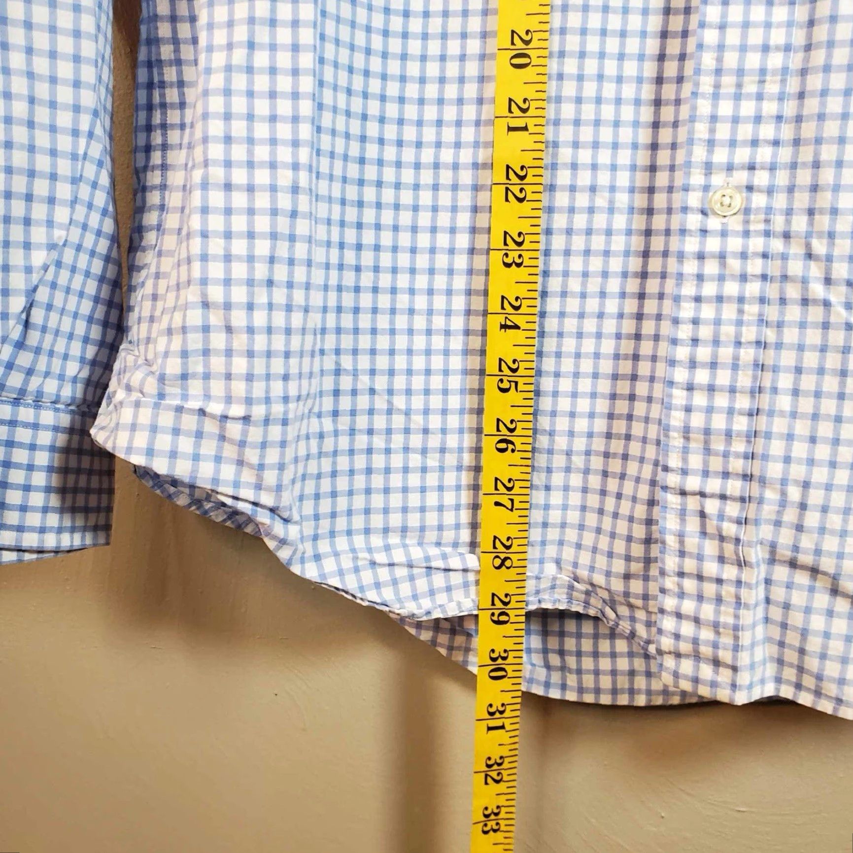 Polo Ralph Lauren Polo Ralph Lauren Shirt L Mens Blue Gingham Check Custom Fit Short Sleeve Shirt Size US L / EU 52-54 / 3 - 5 Thumbnail
