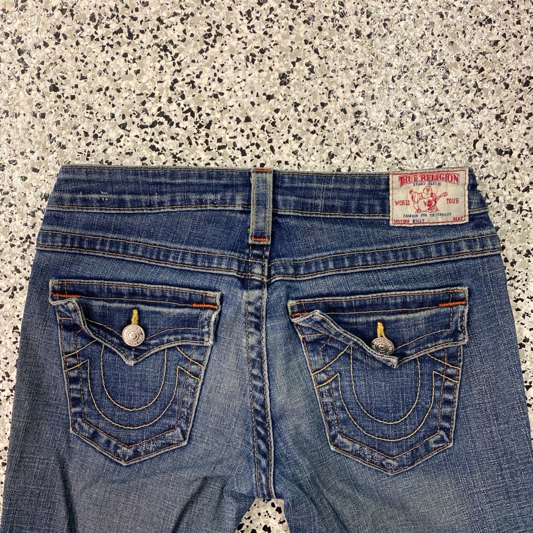 True Religion VINTAGE True Religion Billy Jeans Womens Size 29 Fits Y2K Dark Wash Blue Denim 90s Size 29" - 6 Thumbnail