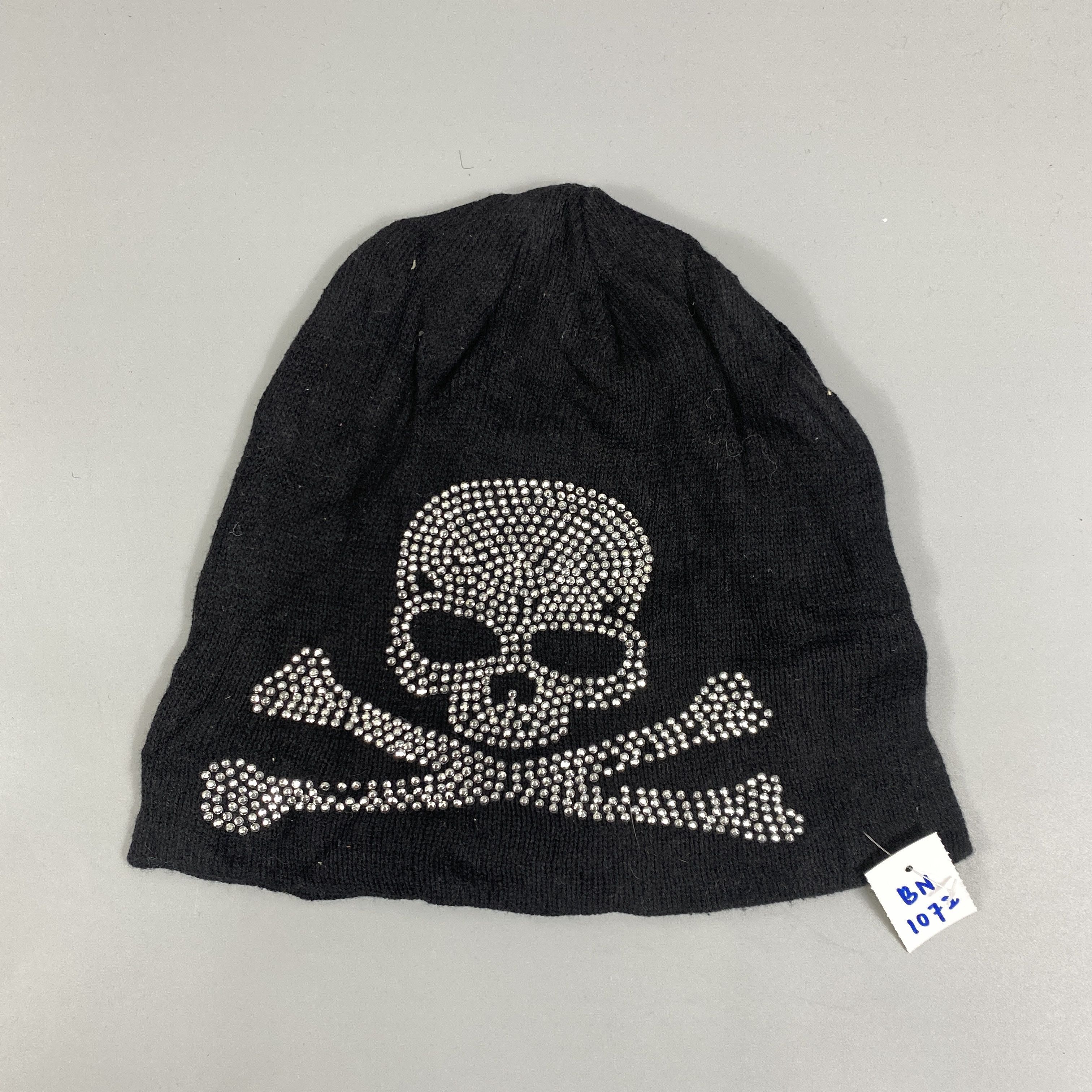 Japanese Brand Skull Diamond Slouchy Beanie Hat -BN1072 Size ONE SIZE - 6 Thumbnail