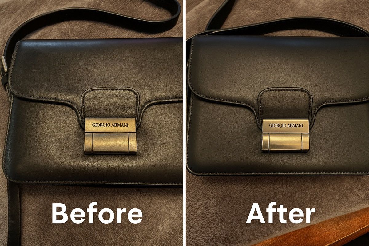 Giorgio Armani Vintage Giorgio Armani Black Leather Shoulder Bag UNISEX Size ONE SIZE - 17 Thumbnail