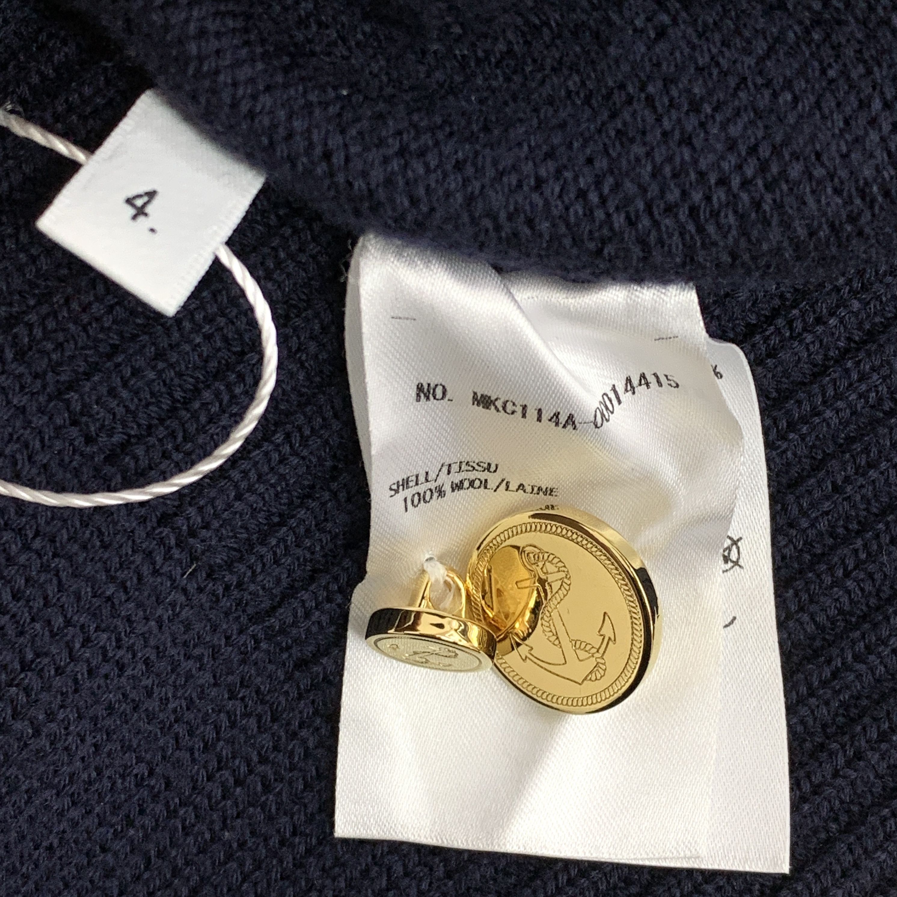 Thom Browne Thom Browne Wool Cardigan Navy (4) Size US XL / EU 56 / 4 - 6 Thumbnail