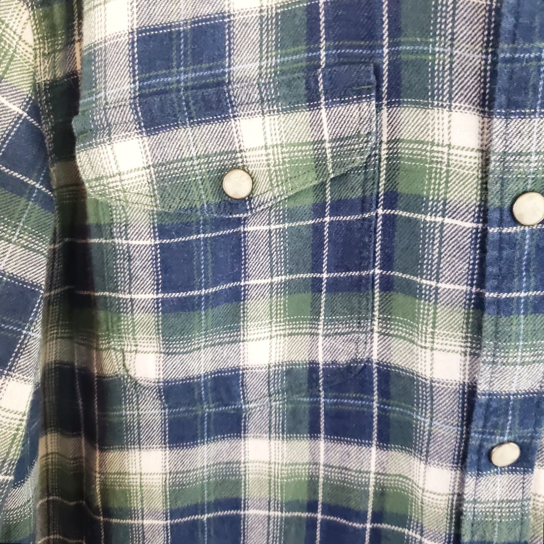 Lucky Brand Lucky Brand Western Pearl Snaps Flannel Saturday Stretch Plaid Long Sleeve Large Shirt Mens Multicolor Size US L / EU 52-54 / 3 - 6 Thumbnail