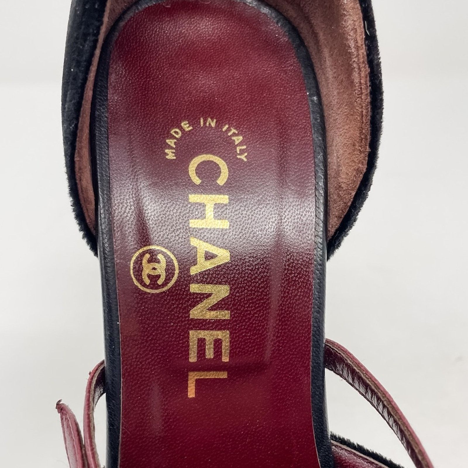 Chanel Chanel Vintage Point Toe Velvet & Wood High Heels 38/US 7 Size US 8 / IT 38 - 12 Thumbnail