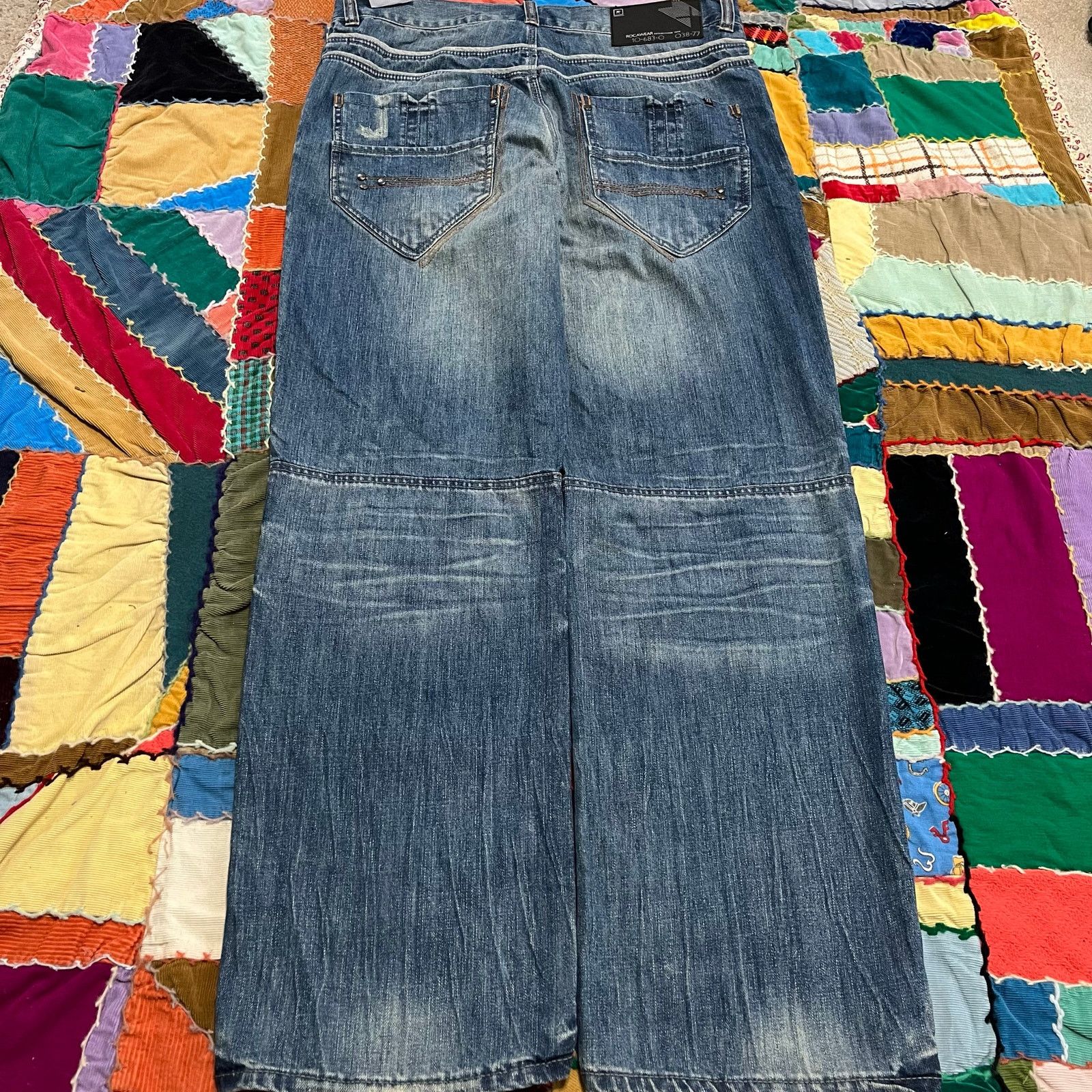 Rocawear Rocawear Y2K Baggy Skater Big Pocket Acid Washed Jeans 38x34 Size US 38 / EU 54 - 2 Thumbnail