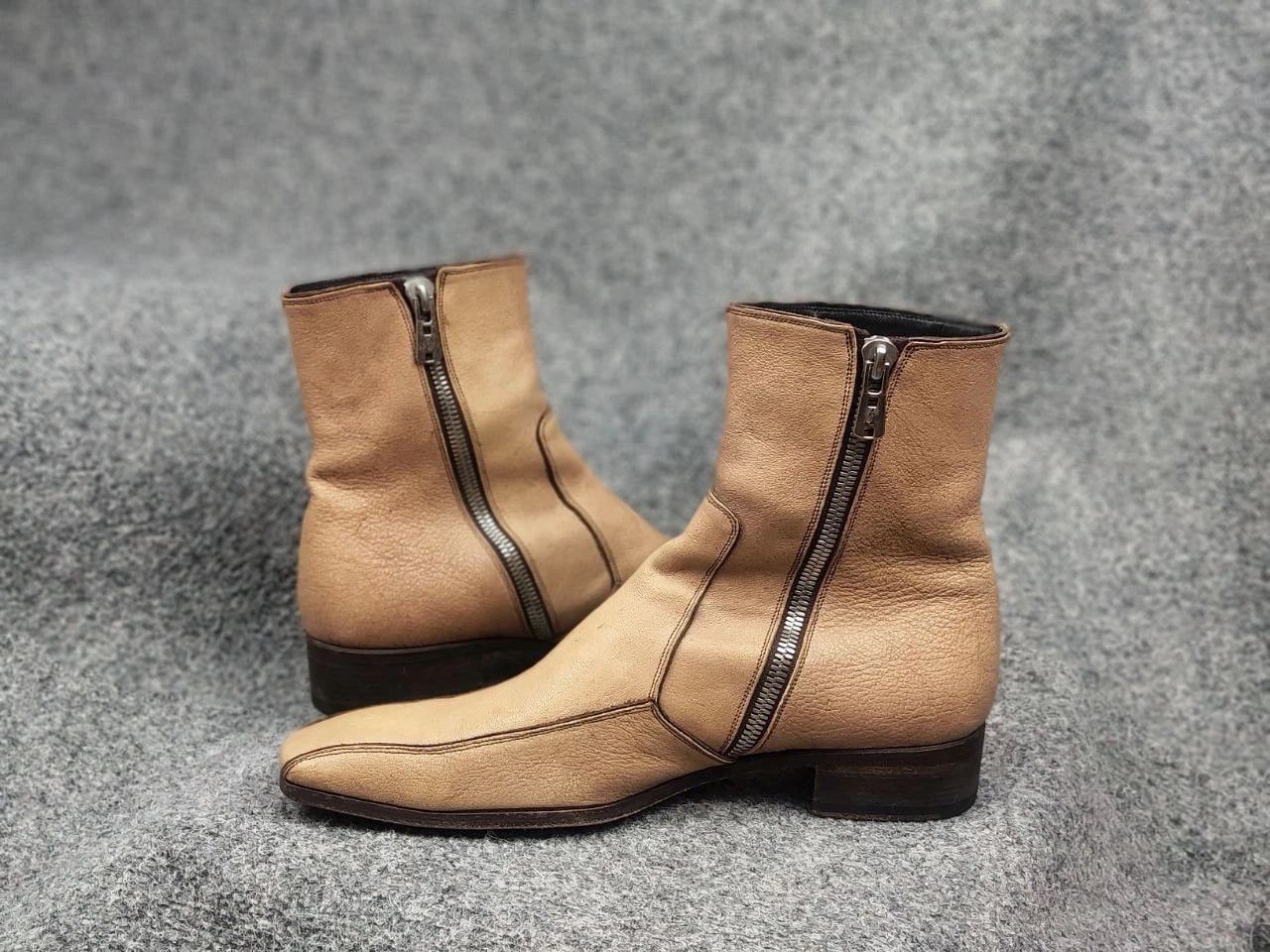 Yves Saint Laurent Vintage Yves Saint Laurent rive gauche Leather zip Boots Size US 9 / EU 42 - 13 Thumbnail