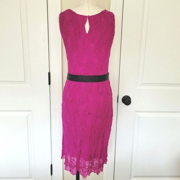 Vacation Yoana Baraschi Sleeveless Embroidered Belted Chiffon Dress Size M / US 6-8 / IT 42-44 - 5 Thumbnail
