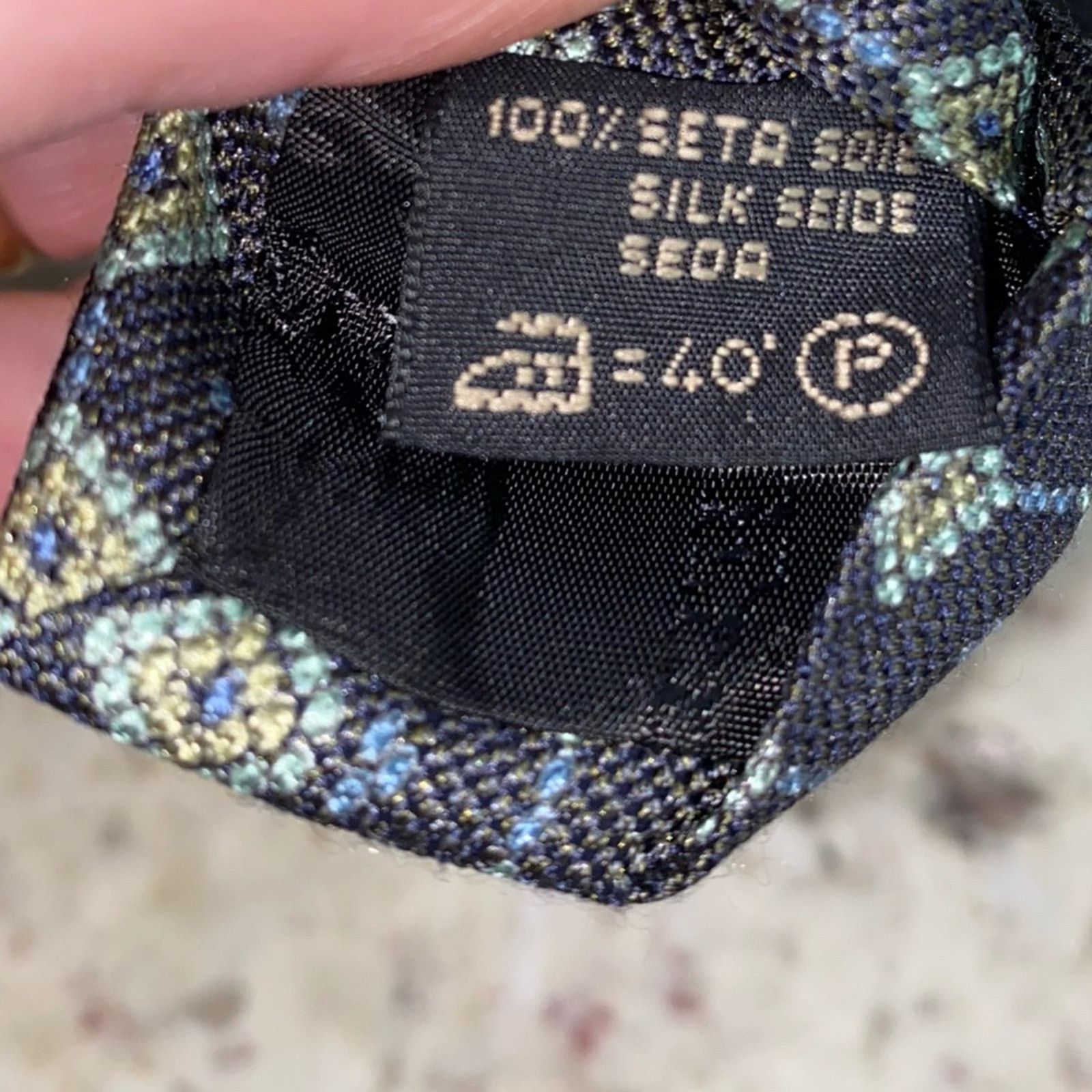 Ermenegildo Zegna ERMENEGILDO ZEGNA $220 Mens Brown Print Silk Necktie Tie Size ONE SIZE - 10 Thumbnail