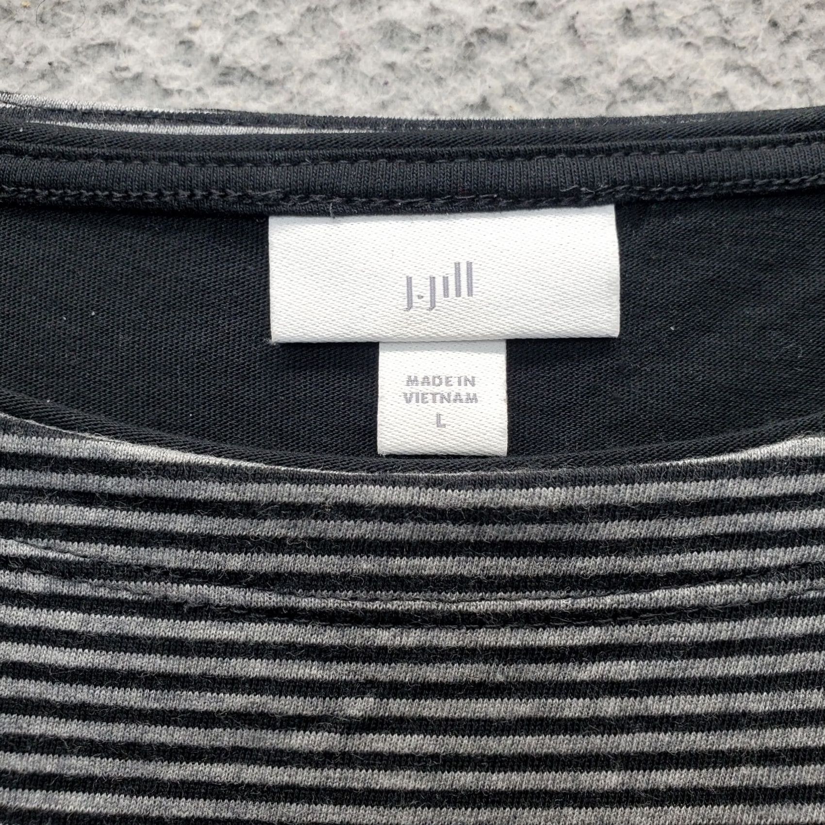 J. Jill J. Jill Shirt Womens Size L Multicolor Striped Knitted Lined Long Sleeve Casual Top Slit Shirt Size L / US 10 / IT 46 - 5 Thumbnail