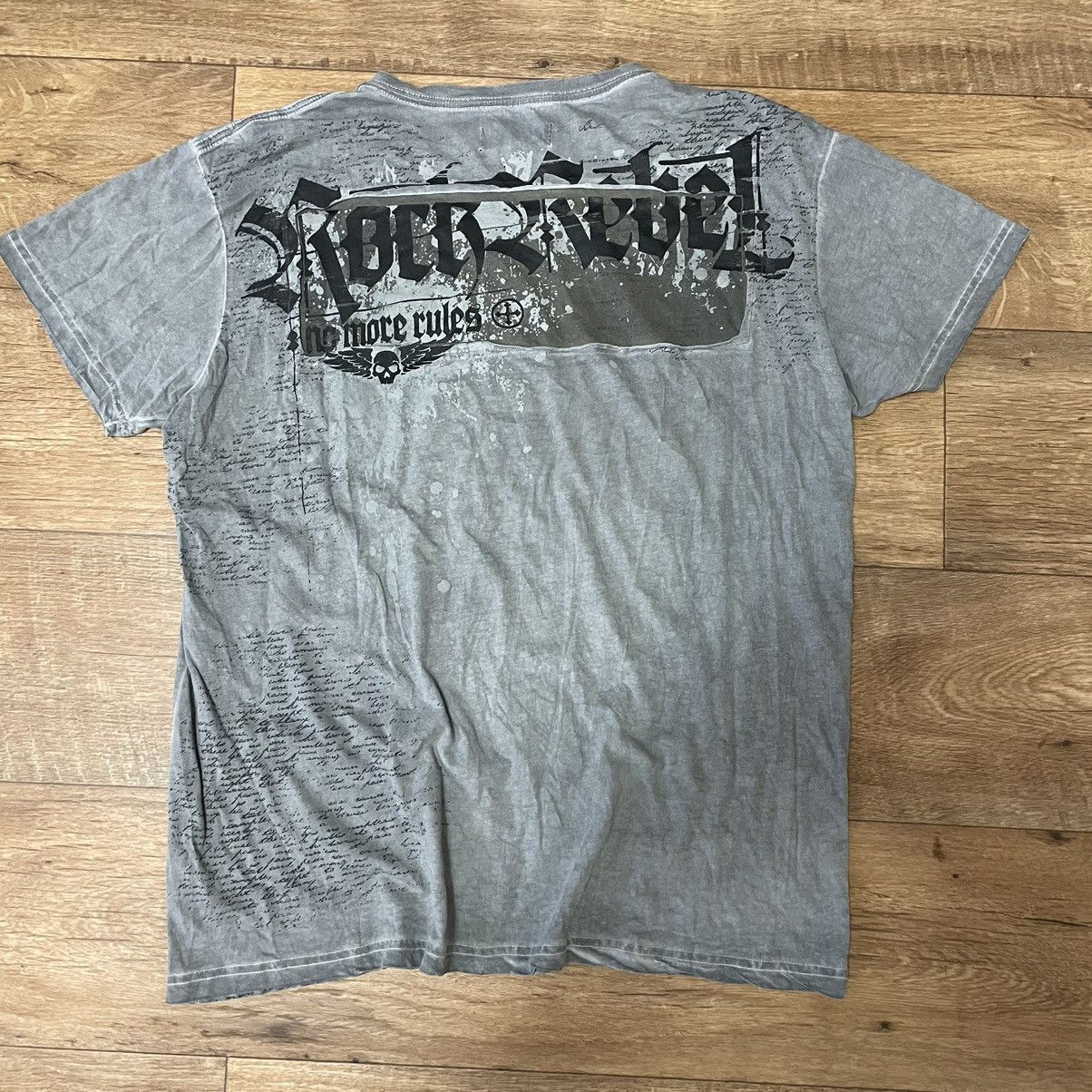 Japanese Brand Vintage Affliction Rock Rebel skull t-shirt Size US L / EU 52-54 / 3 - 3 Thumbnail