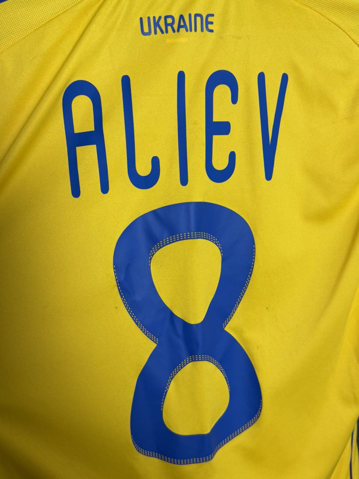 Adidas Ukraine 10/11 Home Match Worn Aliev Football Soccer Jersey Size US M / EU 48-50 / 2 - 5 Thumbnail
