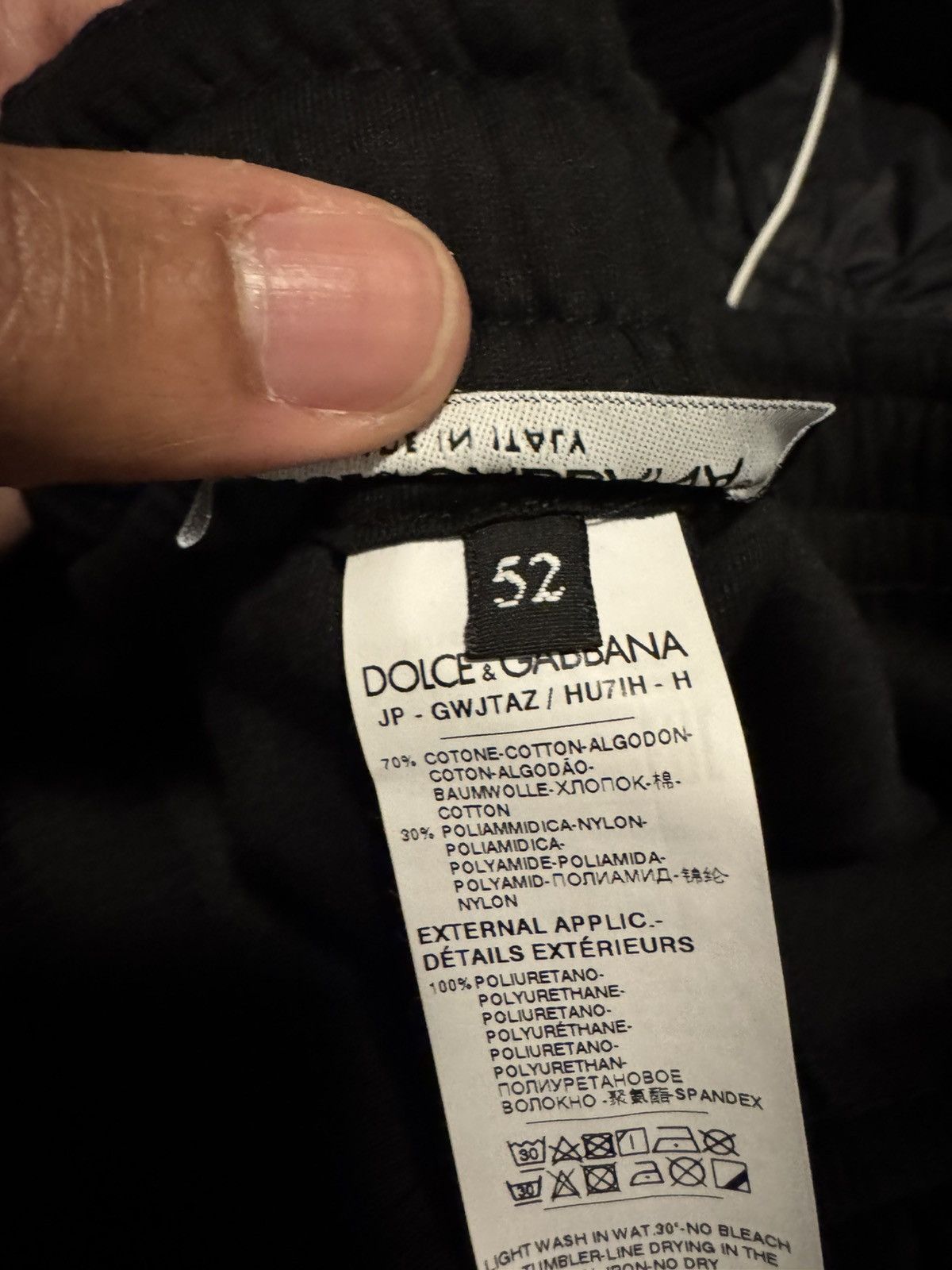 Dolce & Gabbana Dolce & Gabbana black Cotton Blend Jogger Pants Size US 34 / EU 50 - 7 Thumbnail