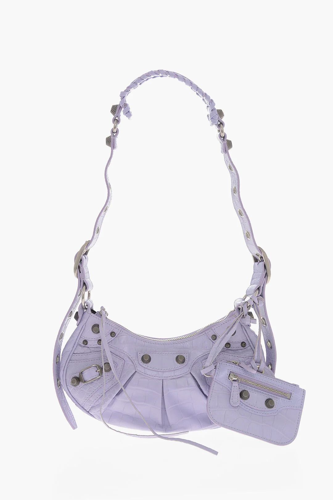 Balenciaga og1mm0326 Size: OS / Crocodile-Effect Leather Shoulder Bag Size ONE SIZE - 1 Thumbnail