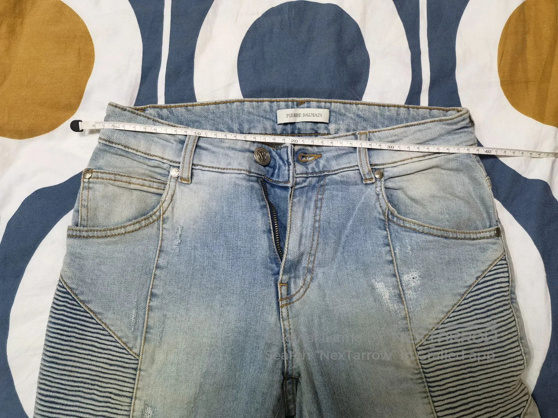Pierre Balmain Pierre Balmain Distressed Biker Jeans. Size US 30 / EU 46 - 8 Thumbnail