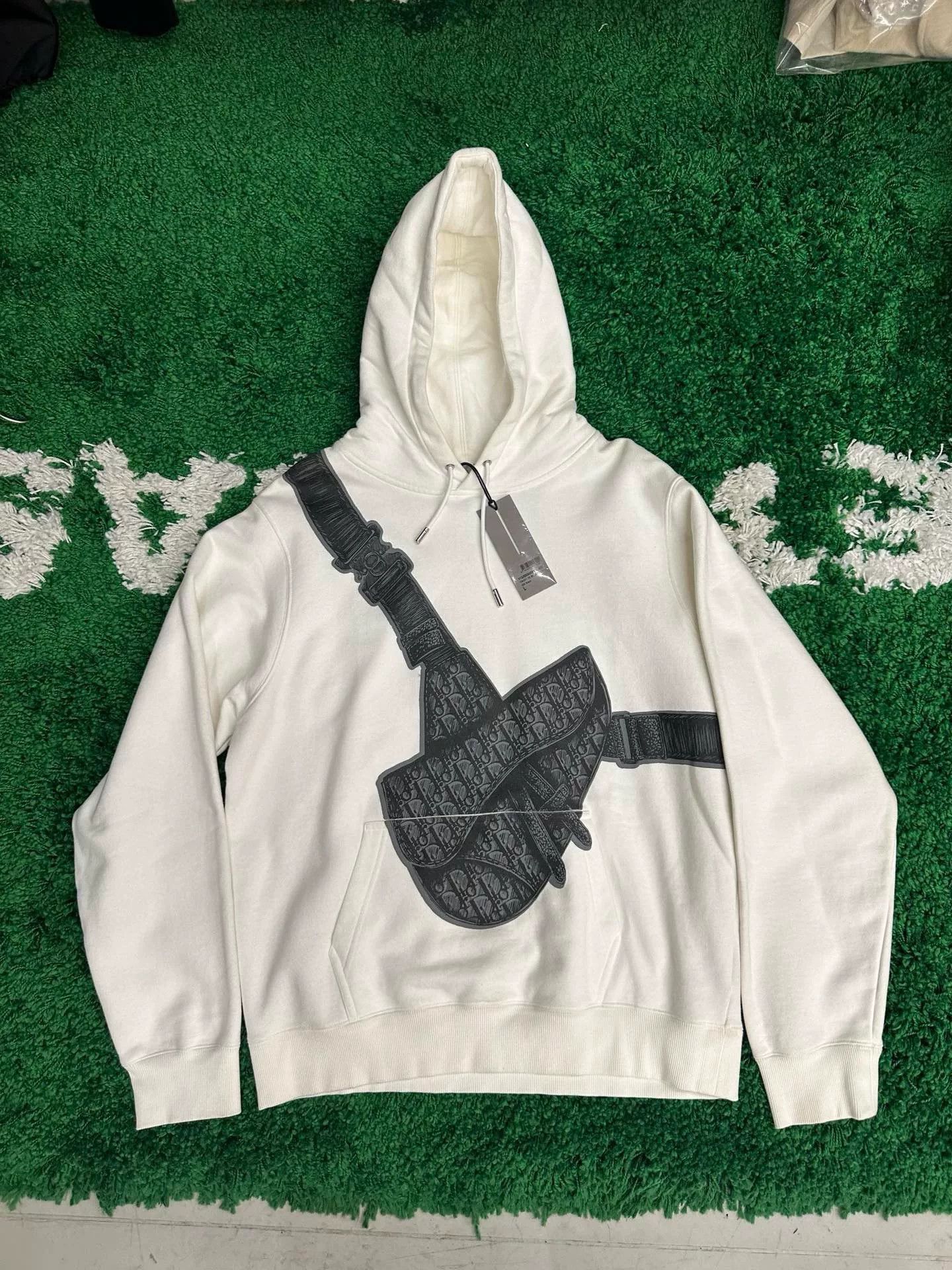 Dior Dior Saddle Bag Print White Hoodie Size US L / EU 52-54 / 3 - 1 Thumbnail