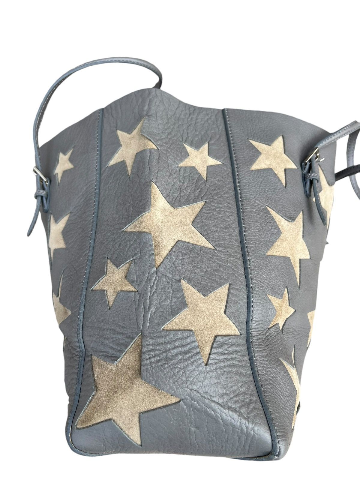 Leather Handmade Amantes Amentes Stars Patina Leather Tote Bag Size ONE SIZE - 15 Thumbnail