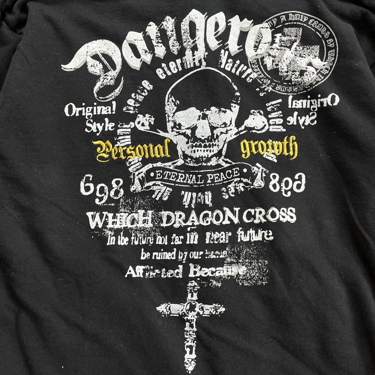 14th Addiction 2000s Beaumere Skulls Poem Cross Gothic Punk Zip Fur Hoodie Size US S / EU 44-46 / 1 - 13 Thumbnail