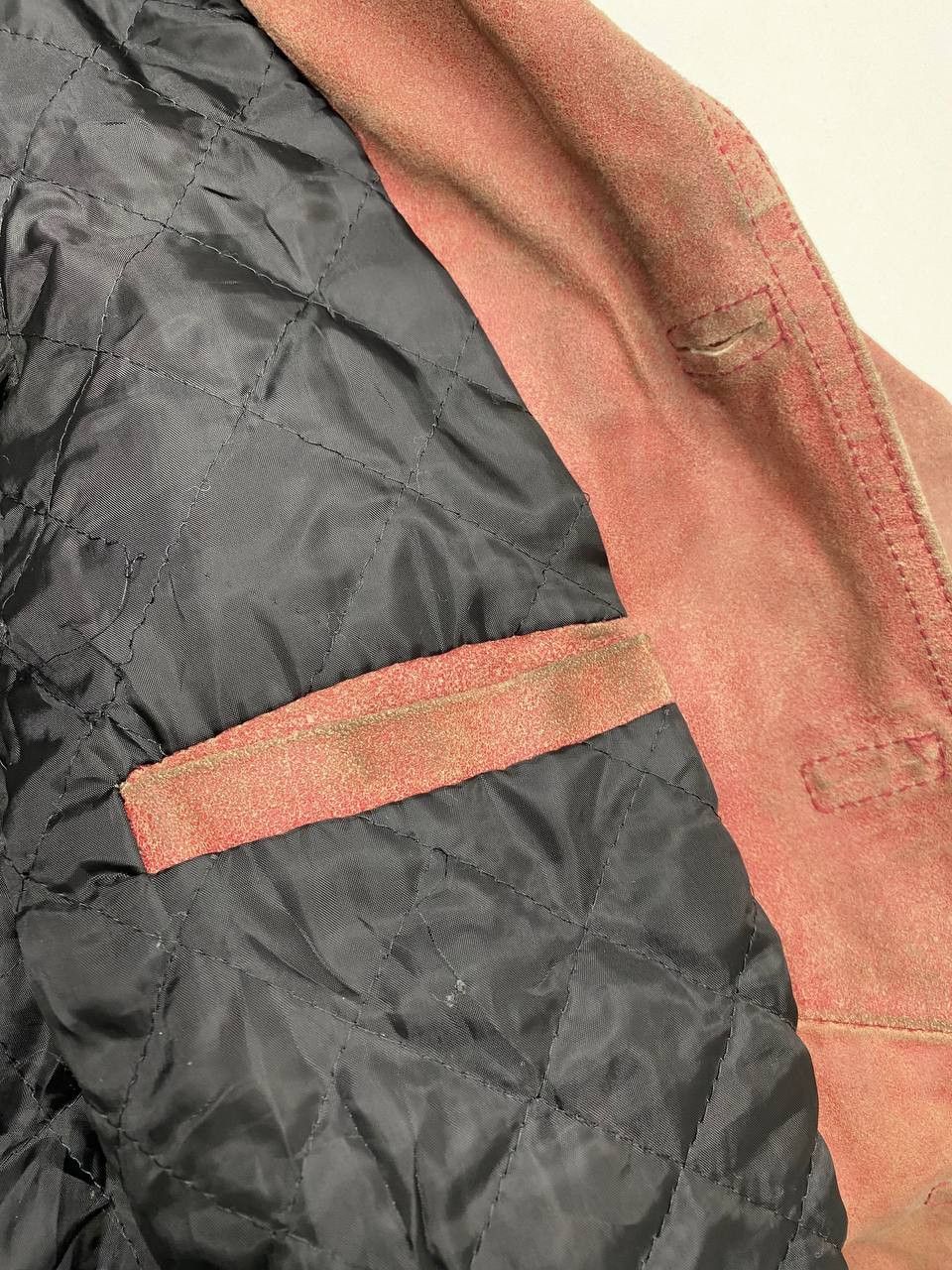Vera Pelle Vintage Brick Red Suede Jacket 48 (M/L) Italy 90s Size US M / EU 48-50 / 2 - 7 Thumbnail