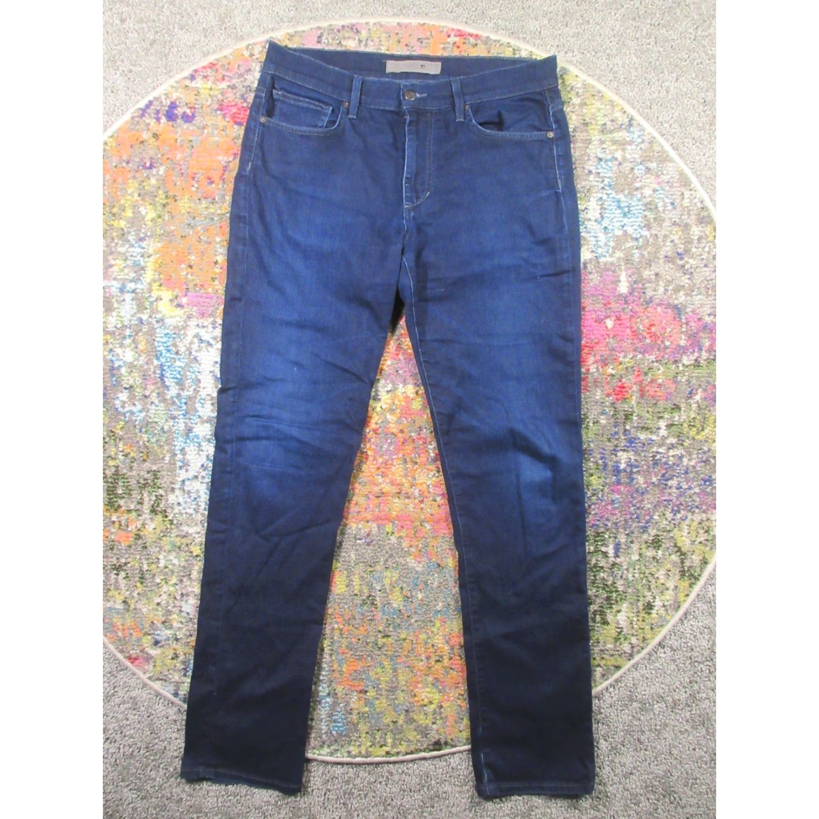 Vintage Joe's Jeans Men Jeans Blue Dark Wash Denim Emerson Tapered Stretch 35x36 Regular Inseam 36 Pocket 5-Zip Mid Rise Straight Vintage No Size US 35 - 2 Thumbnail