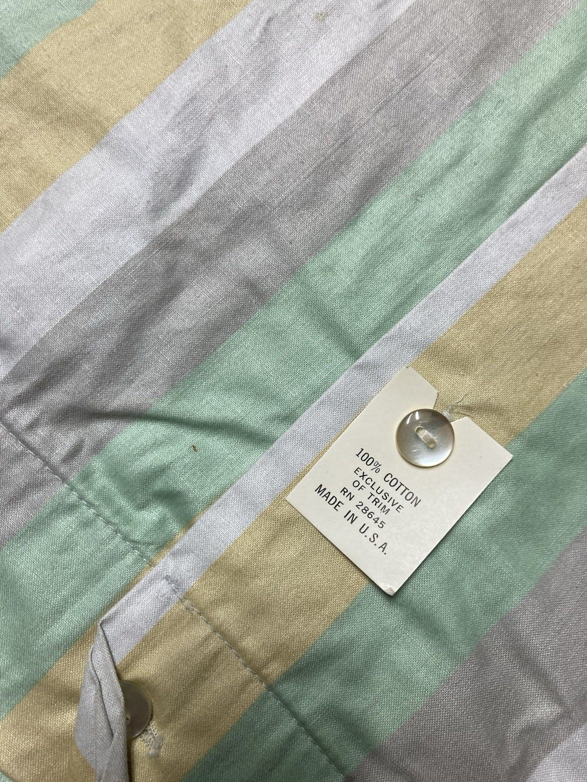 Vintage NEW Vtg 1950s Shirt Jac striped cotton DEADSTOCK men’s large Size US L / EU 52-54 / 3 - 6 Thumbnail