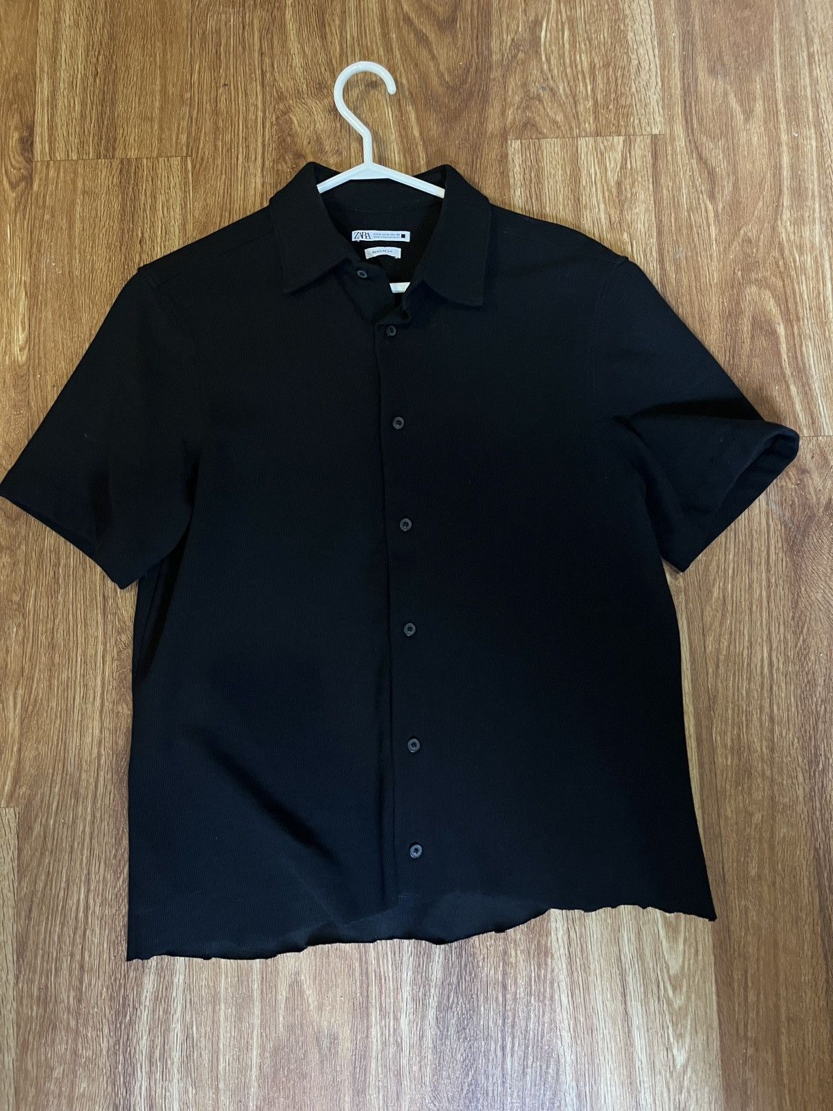 Zara Black Zara Button Up Casual/Dress Shirt - Beachwear Size US M / EU 48-50 / 2 - 3 Thumbnail