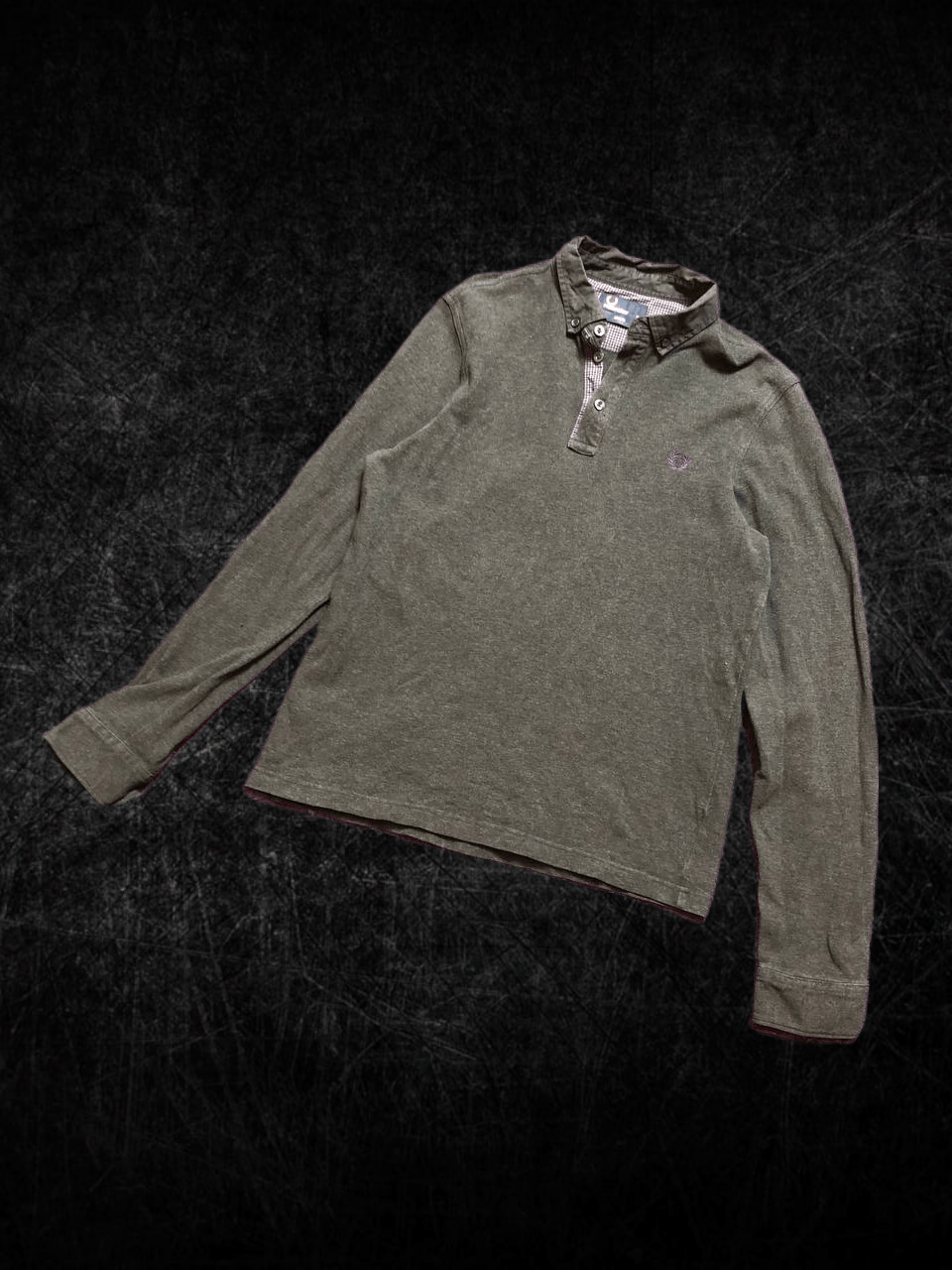 Streetwear Slim Fit Long Sleeve Logo Fred Perry