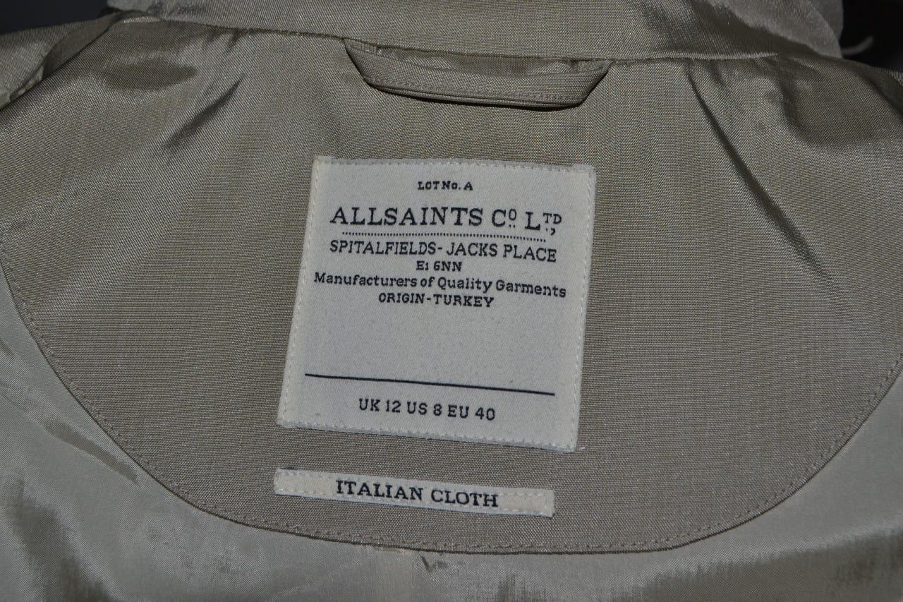 Allsaints ALL SAINTS Truman Italian Cloth Women Trench Coat Waterproof Size M / US 6-8 / IT 42-44 - 11 Thumbnail