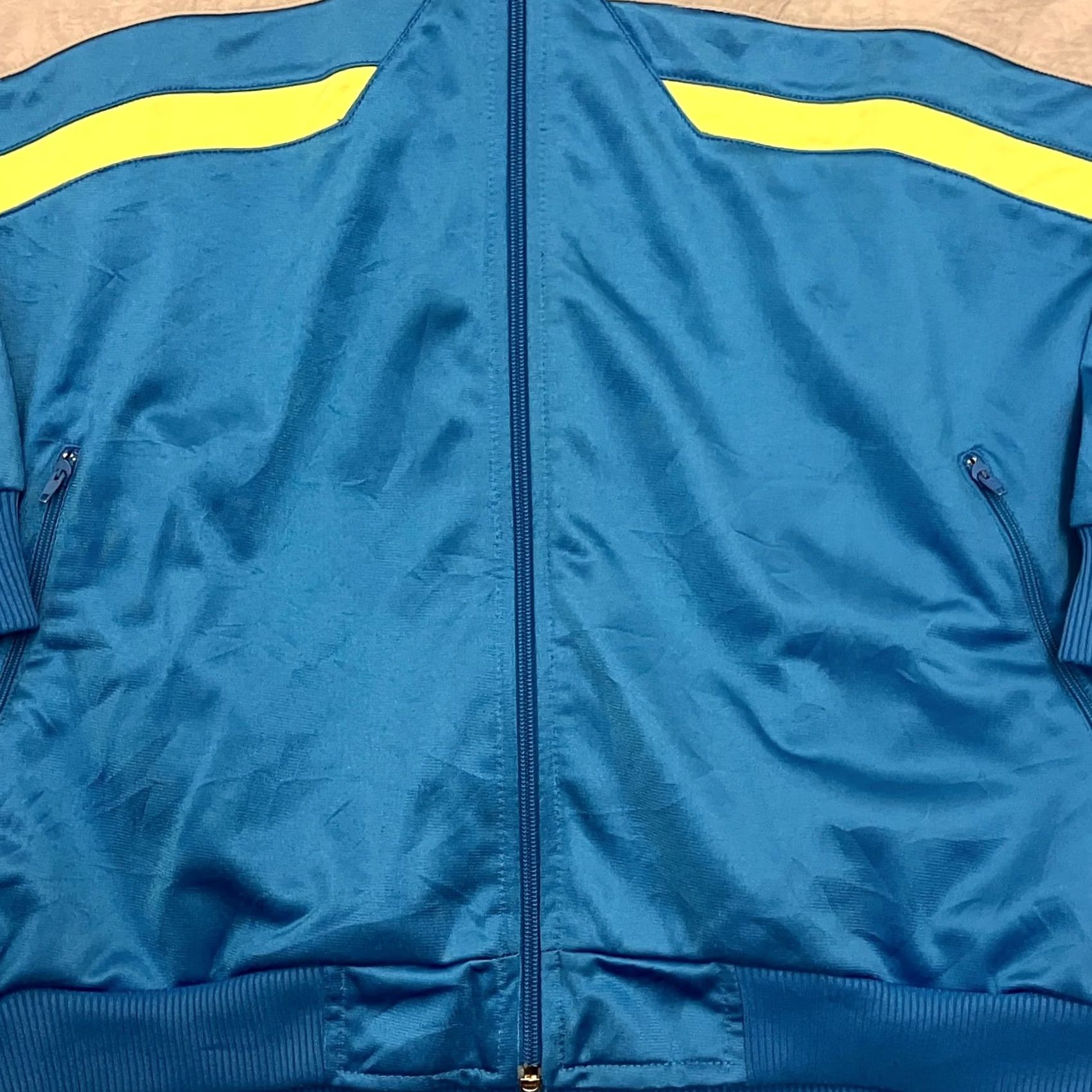 Nike VINTAGE Nike Track Jacket L Men Teal Grey Yellow 90s Tennis Windbreaker Size US L / EU 52-54 / 3 - 3 Thumbnail