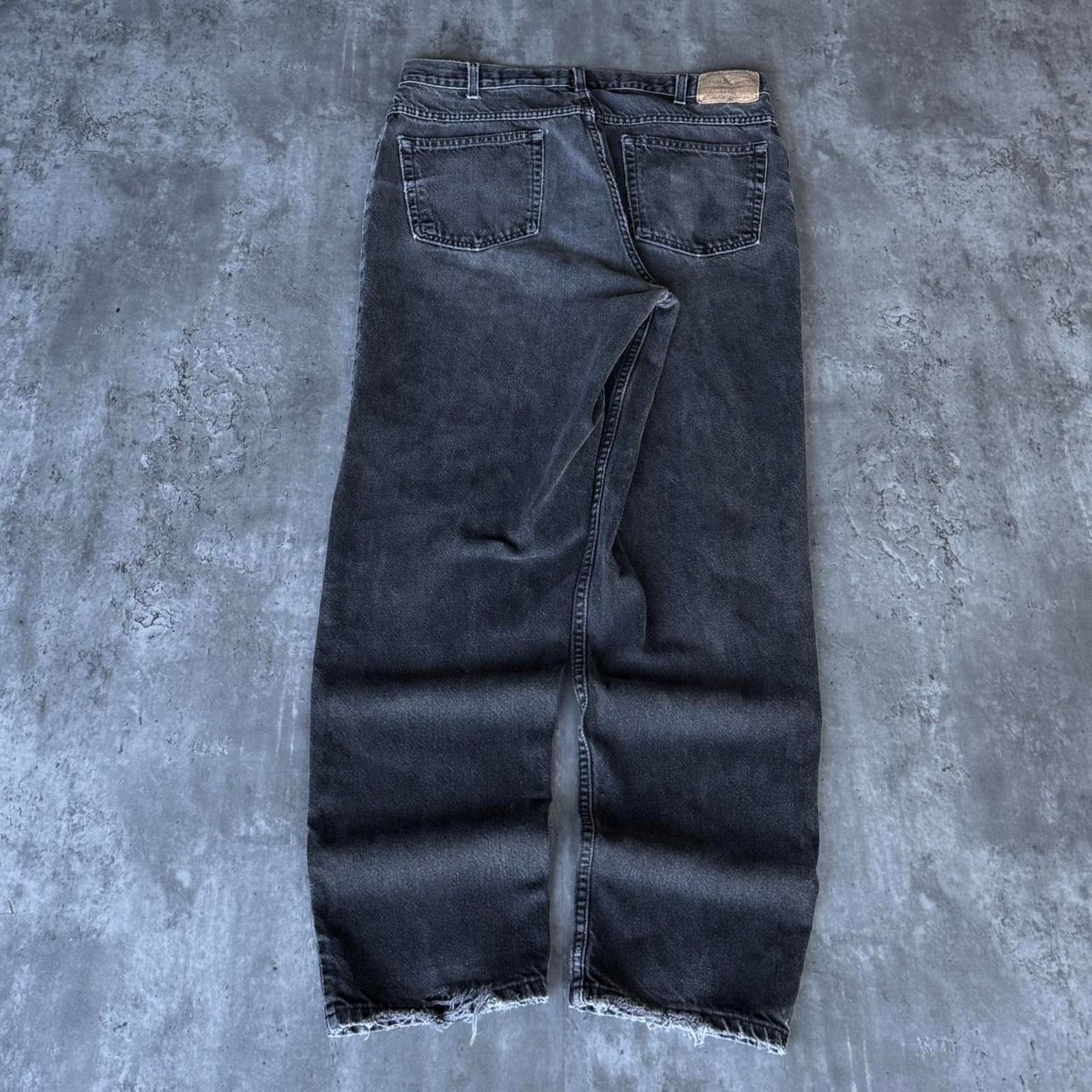 Eddie Bauer × Vintage Vintage Y2K Eddie Bauer Made In USA Faded Black Opium Jeans Size US 35 - 2 Thumbnail
