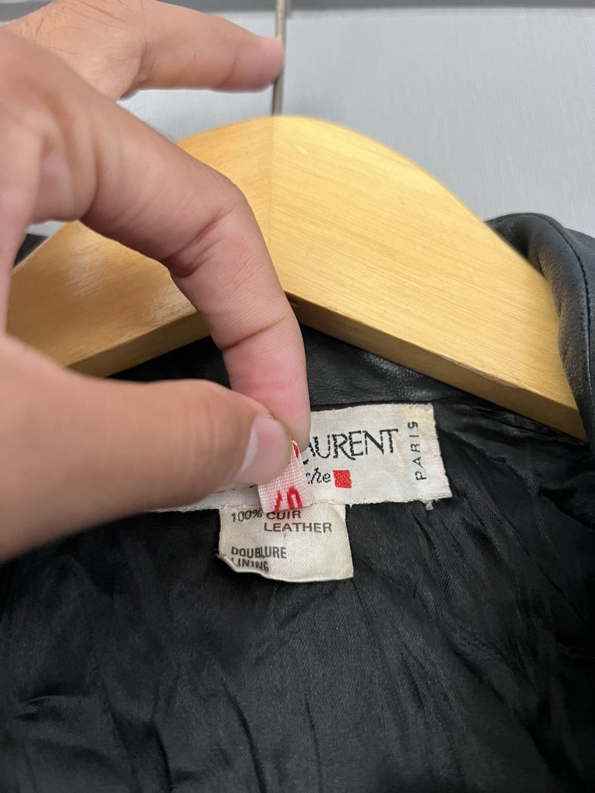 Yves Saint Laurent YSL Rive Gauche by Hedi Slimane Stitched Leather jacket Size US XL / EU 56 / 4 - 9 Thumbnail