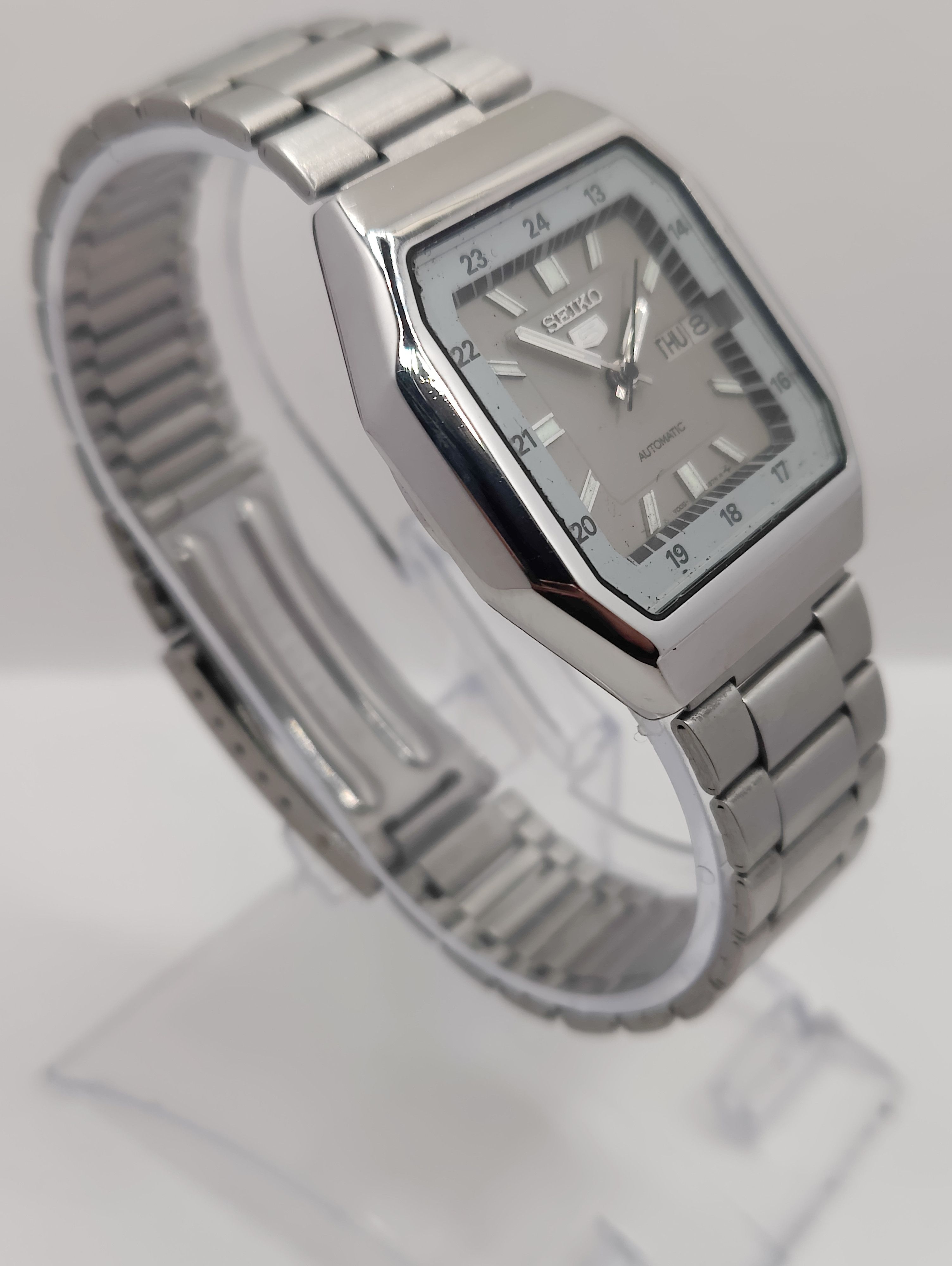 Seiko × Vintage Seiko 5 Automatic Tv Wrist Watch 17Jewels Day/Date Japan Size 34 - 2 Thumbnail
