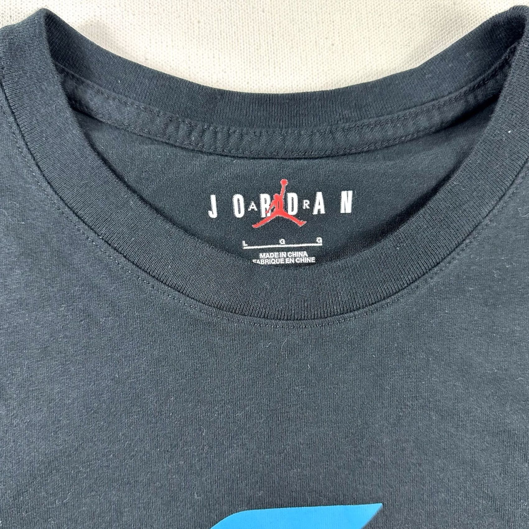 Jordan Brand VINTAGE Jordan Nike Air T-Shirt Logo Jumpman Men's Large Crew Neck Black Size US L / EU 52-54 / 3 - 5 Thumbnail