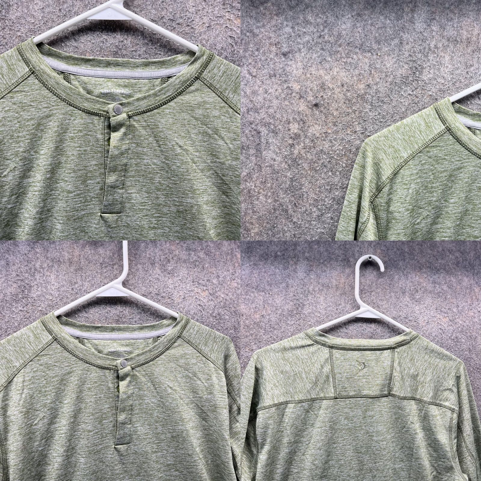 Vintage VINTAGE: No Reel Legends Shirt Mens Small Green Freeline Henley Long Sleeve Performance Shirt Size US S / EU 44-46 / 1 - 8 Thumbnail