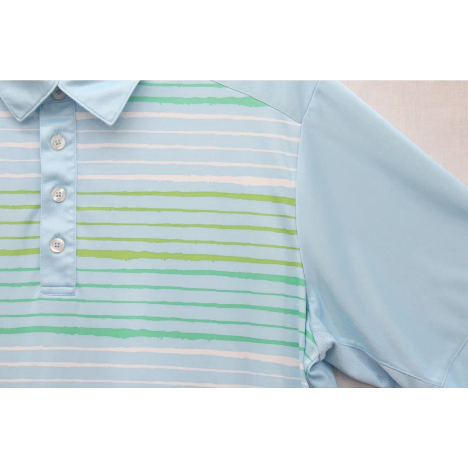Adidas Adidas ClimaCool Polo Shirt Men’s Large Blue Stripes Performance Golf Modern Polo Size US L / EU 52-54 / 3 - 2 Thumbnail