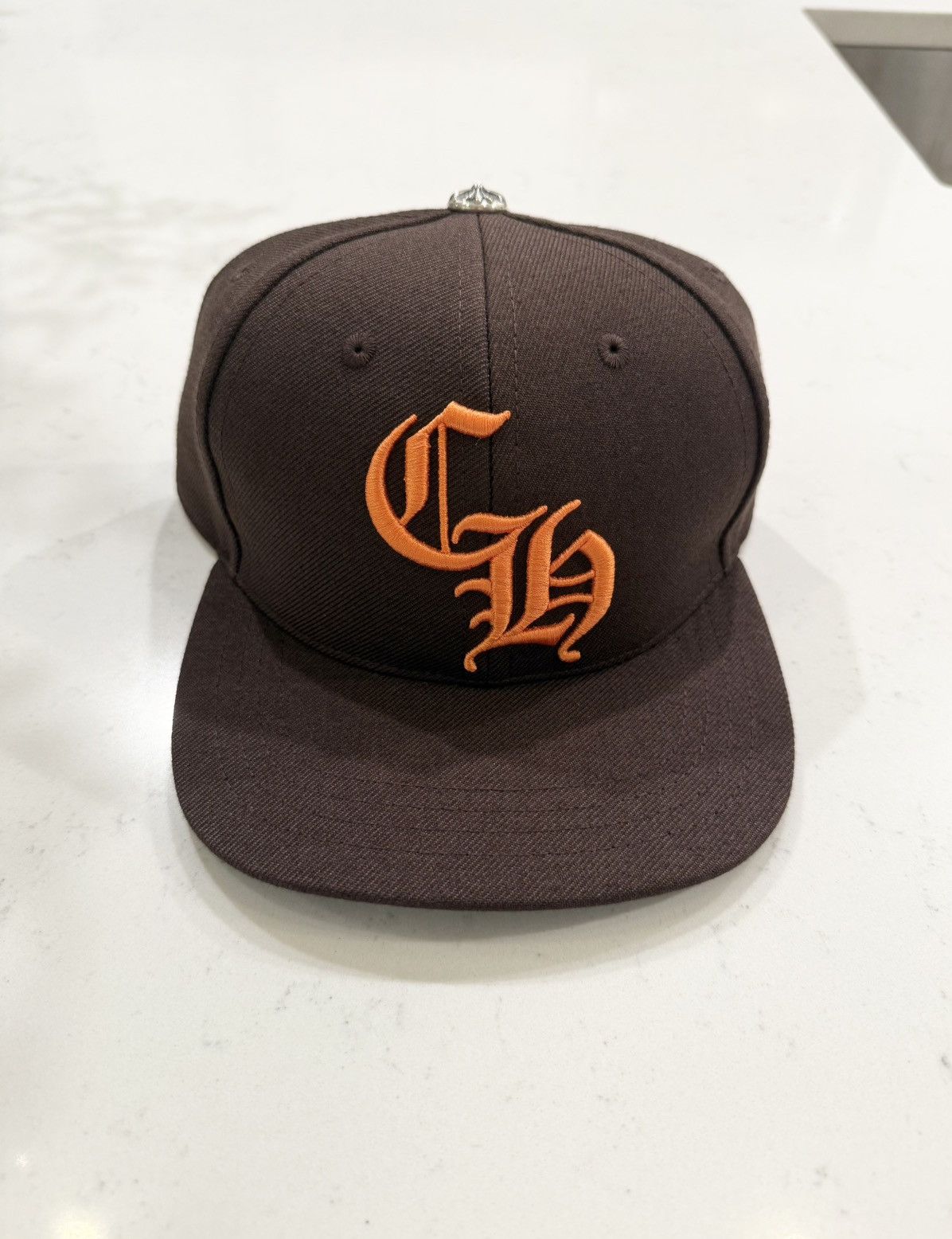 Chrome Hearts Chrome Heart Brown Baseball Hat | Grailed