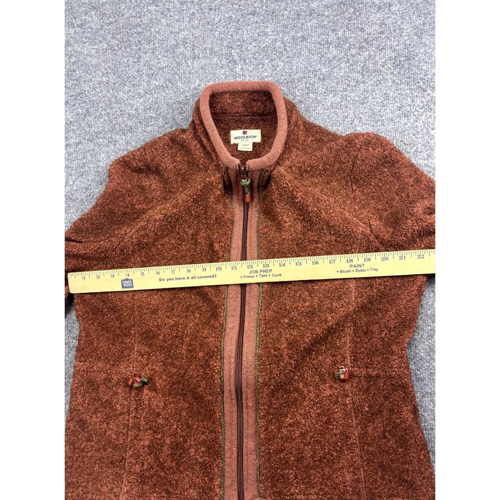 Vintage Woolrich Jacket Womens L Brown Java Heather Knit Full Zip Stand Collar Jacket- Coat? (Note: No extra text allowed) Size L / US 10 / IT 46 - 5 Thumbnail