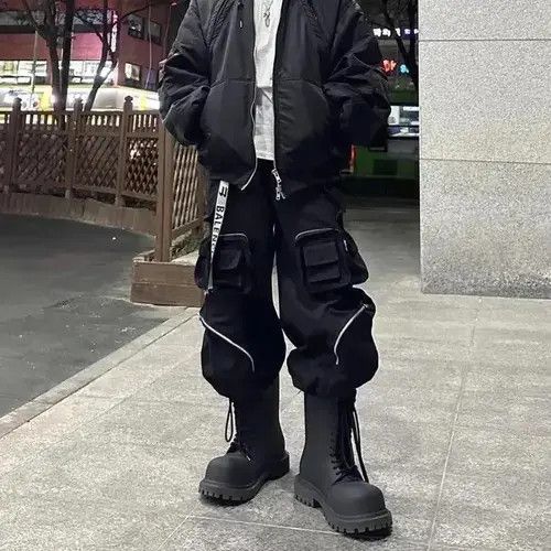 Jean Wide Cargo Pants High Street with Poker Straight Baggy Y2K Size US 30 / EU 46 - 1 Thumbnail