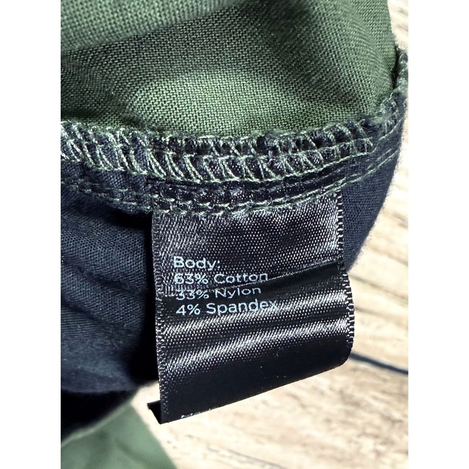 Vintage Proof Pants Mens 34 Green Zip Pocket Hiking Lightweight Chino Drawstring Casual Everyday Straight Leg Pant Size US 34 / EU 50 - 7 Thumbnail