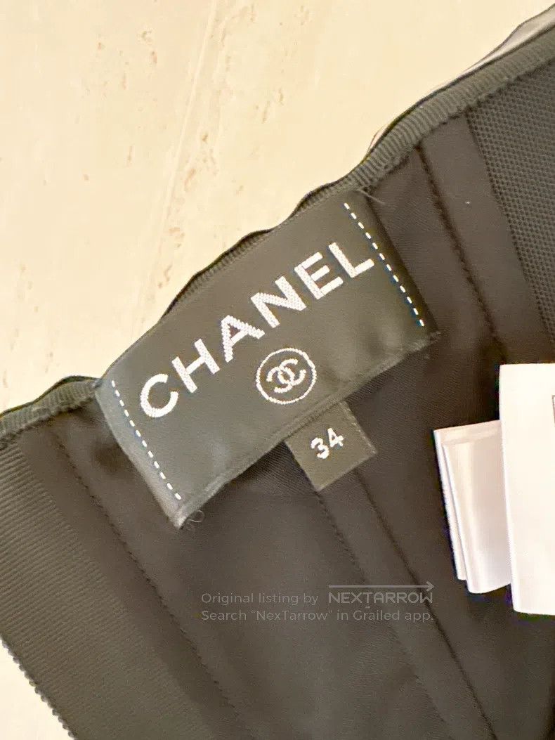 Chanel Chanel 22C Early Spring Vacation Black Velvet Bra Dress Size XXS / US 00 / IT 34 - 6 Thumbnail