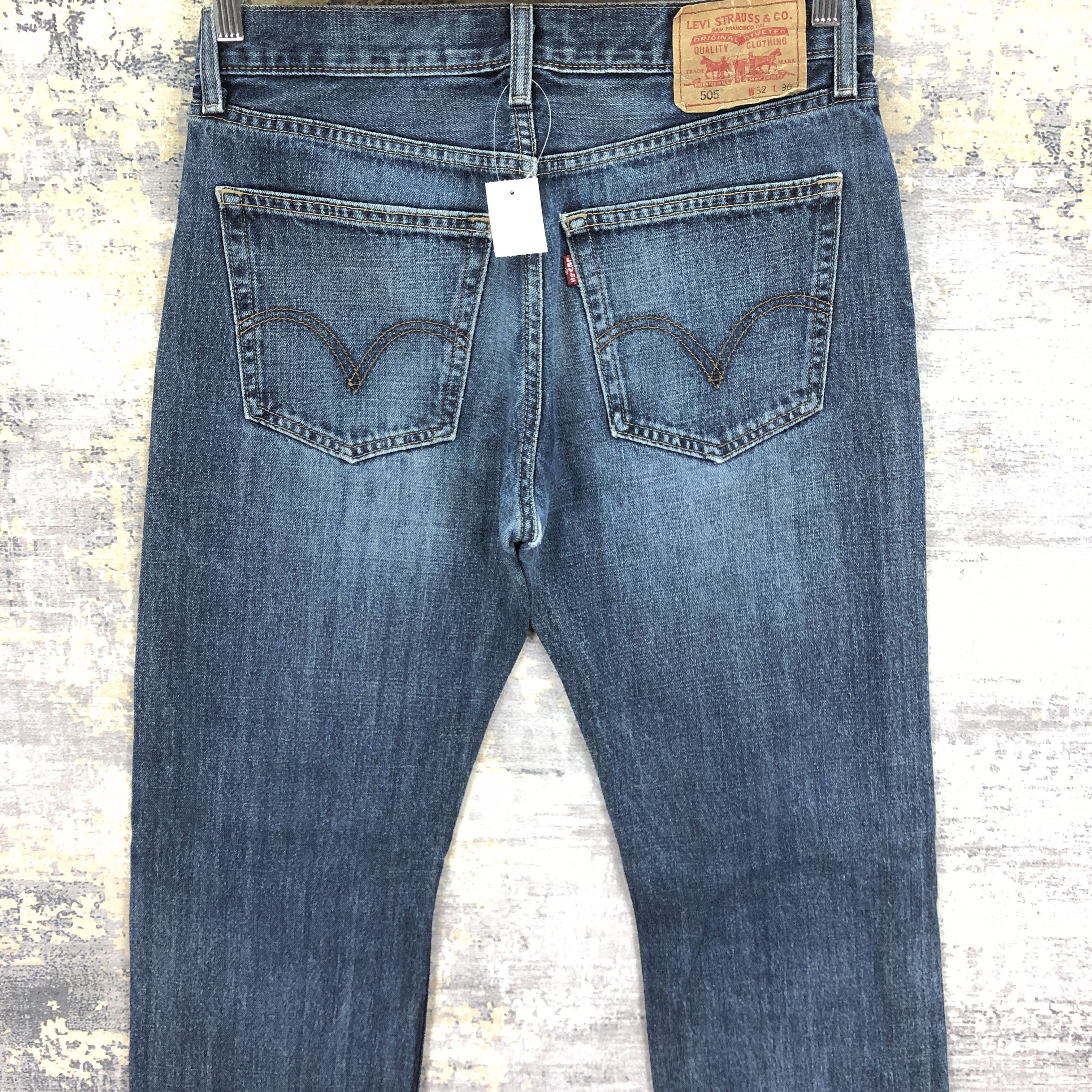 Levi's Vintage Levis Faded Jeans Dark Blue Levi's 505 Denim Pants Size US 30 / EU 46 - 4 Thumbnail