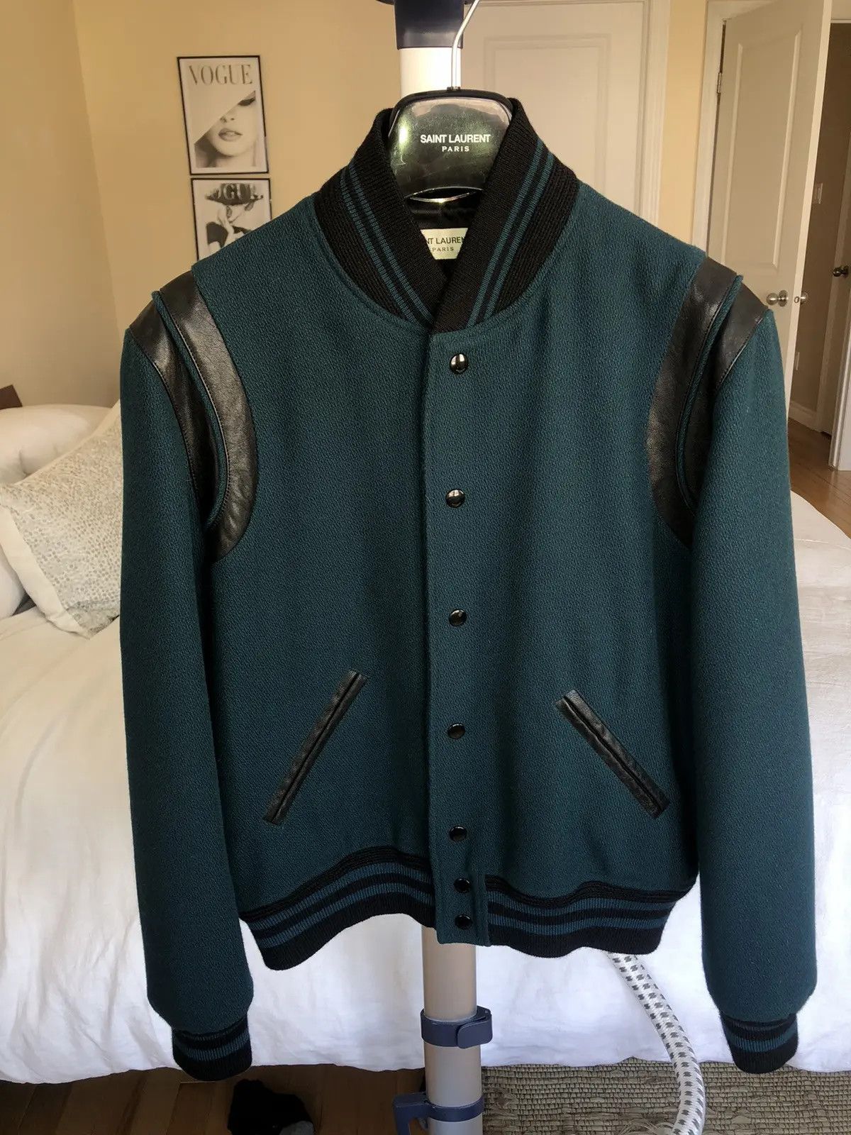 Hedi Slimane × Saint Laurent Paris Saint Laurent Teal Teddy size Small (46) Size US S / EU 44-46 / 1 - 1 Thumbnail