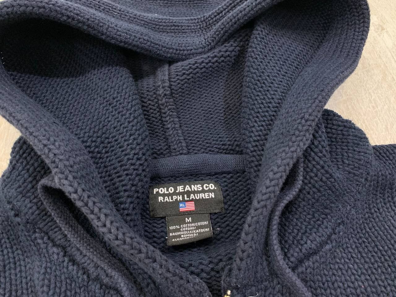 Polo Ralph Lauren × Vintage Mens vintage knitwear hoodie Polo Jeans Co. Ralph Lauren Size US M / EU 48-50 / 2 - 4 Thumbnail