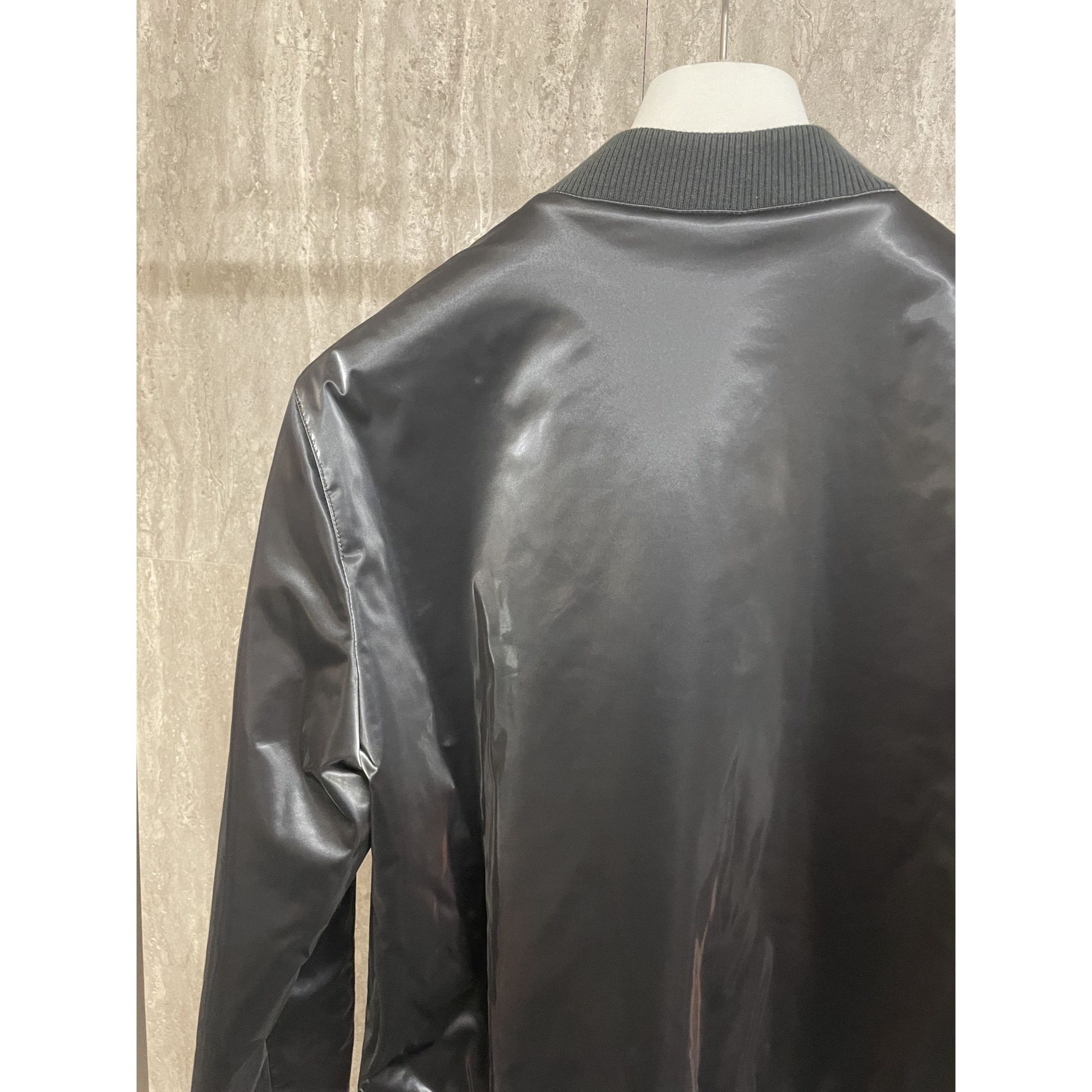 Hermes Hermes Mens Black Satin Bomber Jacket With Zippered Pockets Size US M / EU 48-50 / 2 - 4 Thumbnail